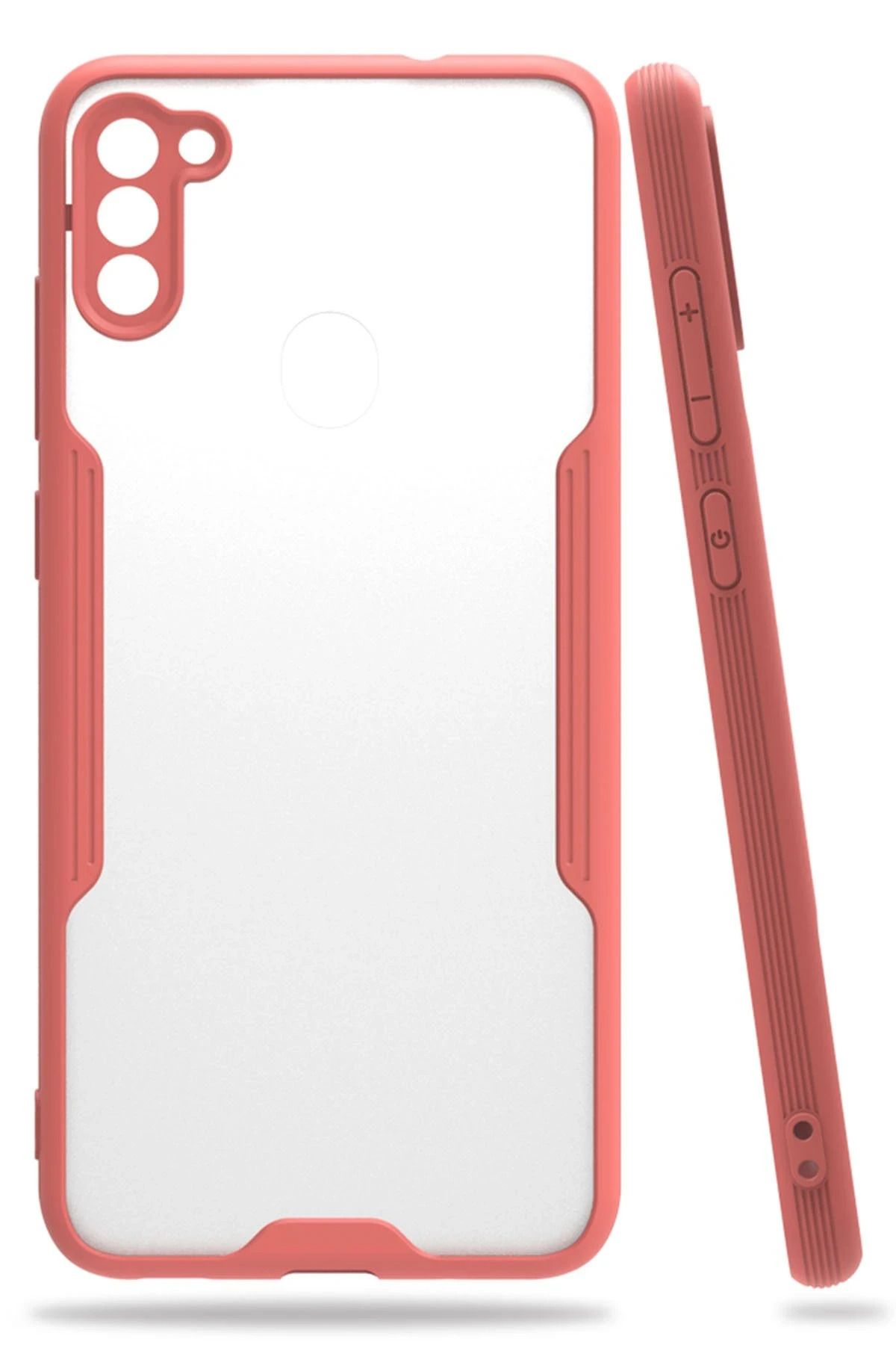 NewFace Samsung Galaxy A11 Kılıf Platin Silikon - Pembe SVLRS