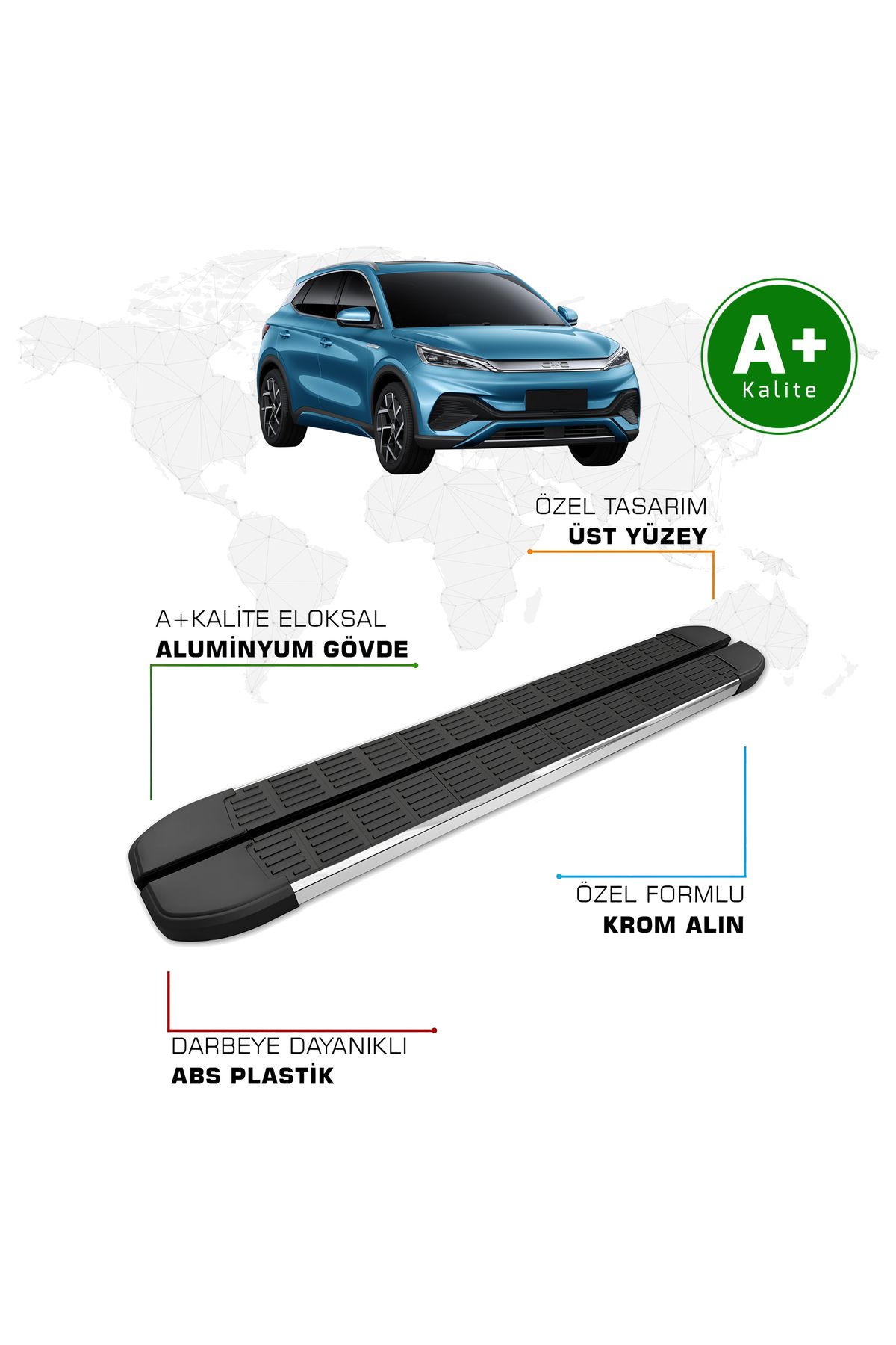 FA OTO AKSESUAR BYD Atto 3 Yan Basamak 2022 Model ve Sonrası S-Line
