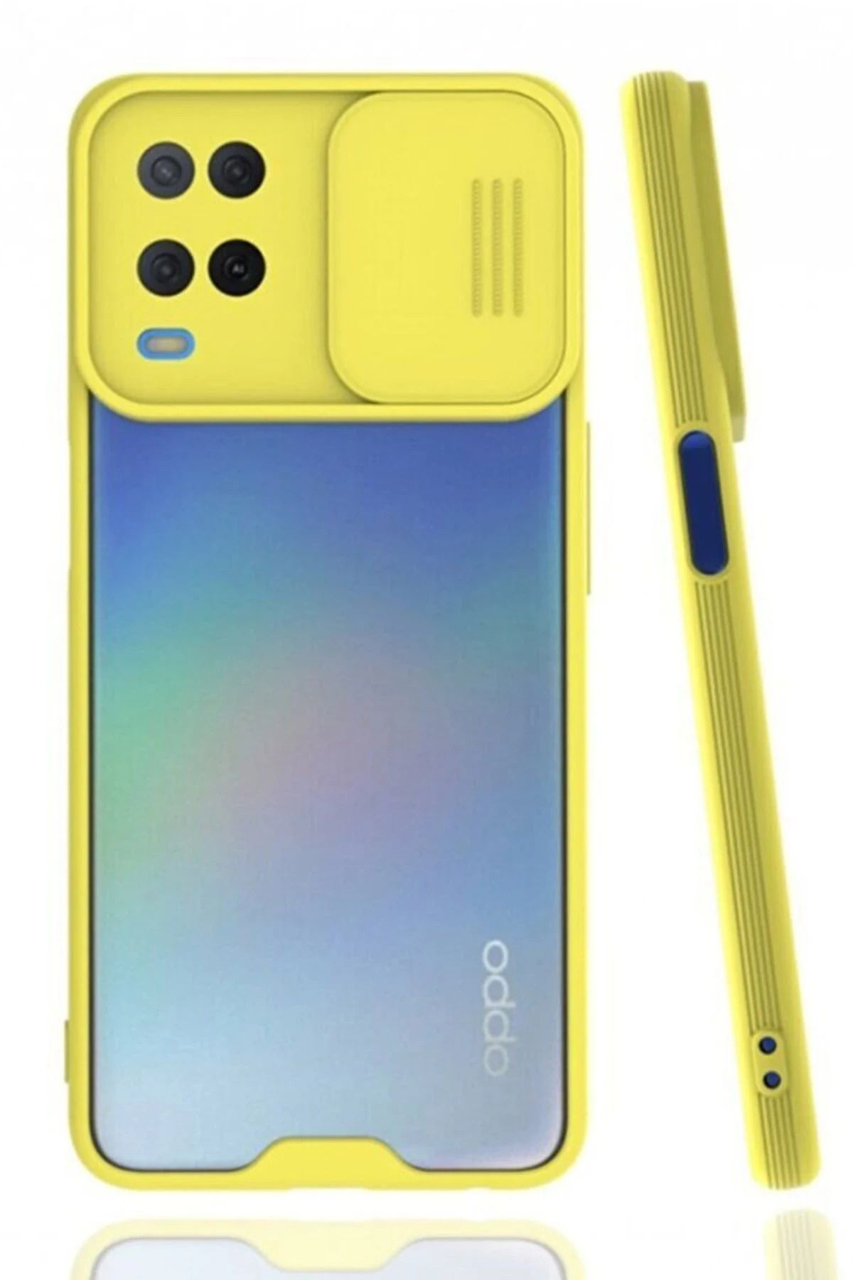 NewFace Realme 8 Kılıf Platin Kamera Koruma Silikon - Sarı BSTMY