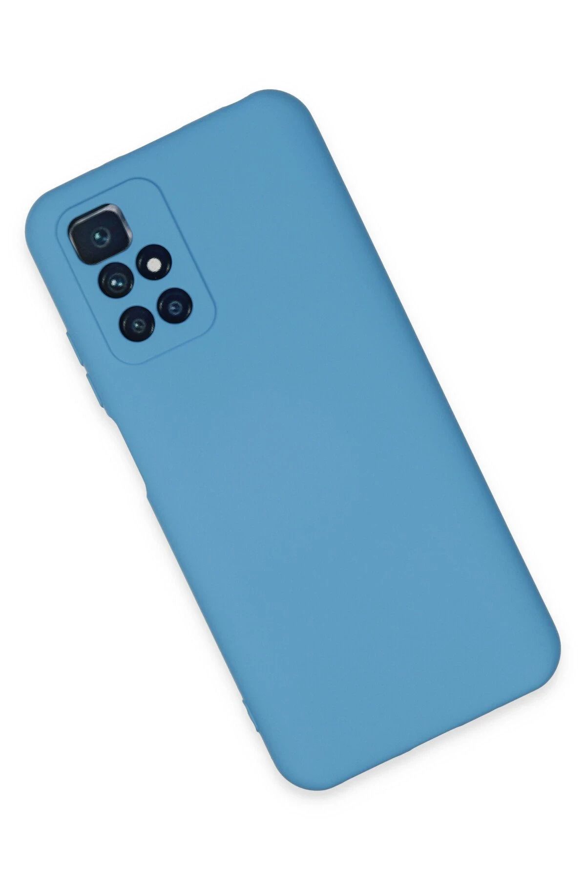 NewFace Xiaomi Redmi 10 2022 Uyumlu Kılıf Nano içi Kadife Silikon - Mavi BSTMY