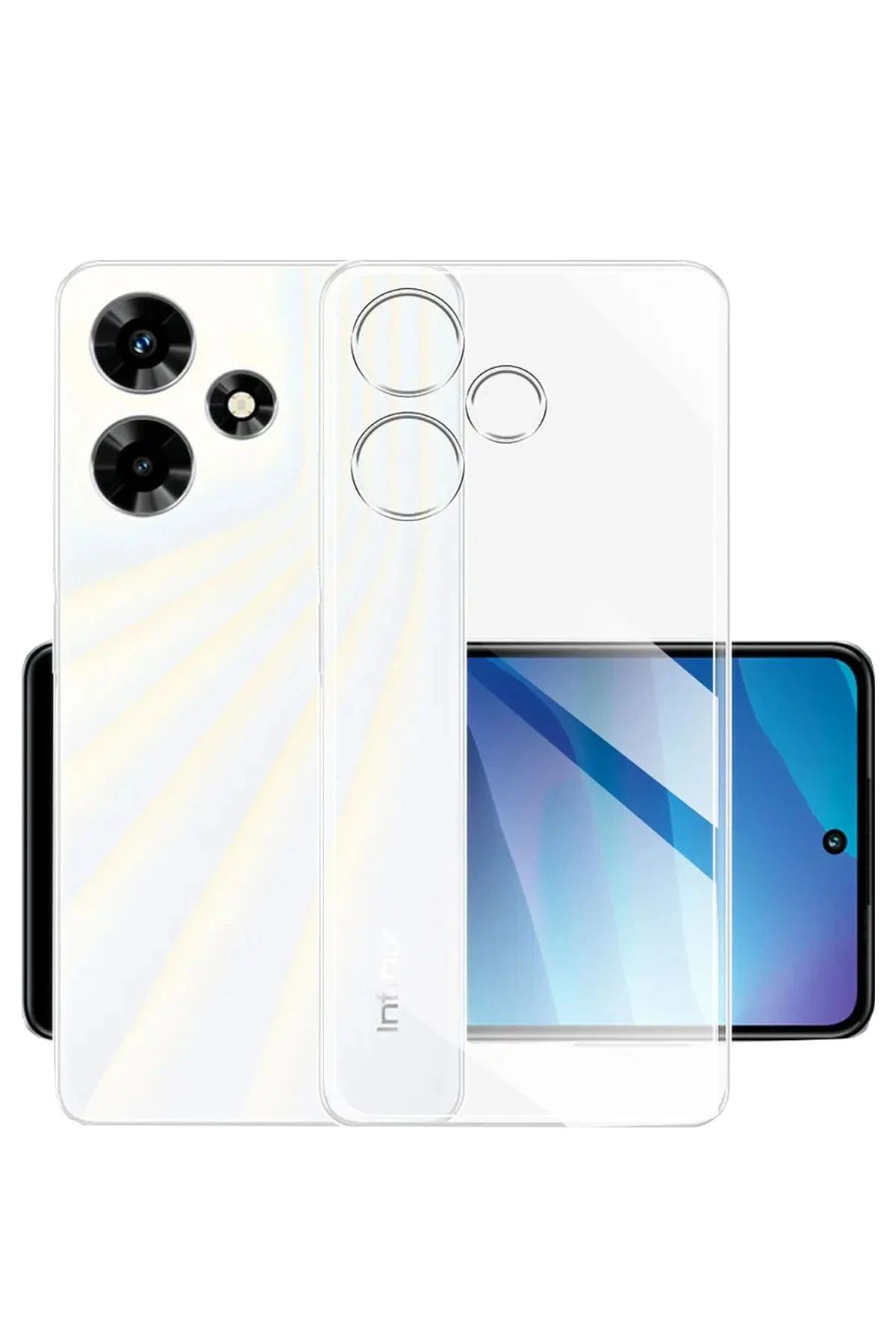 NewFace İnfinix Hot 30i Kılıf Lüx Şeffaf Silikon BSTMY