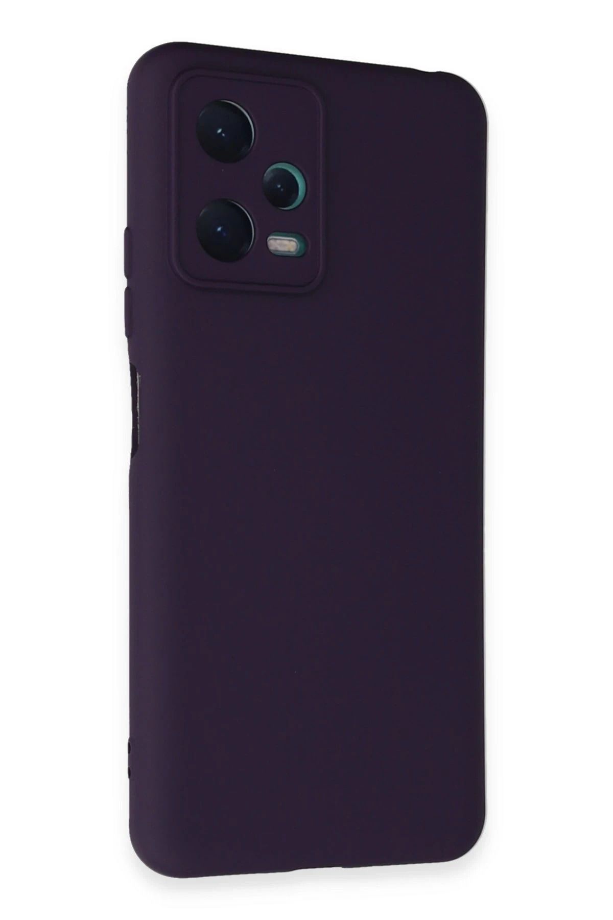 NewFace Xiaomi Redmi Note 12 5G Kılıf Nano içi Kadife Silikon - Mor BSTMY
