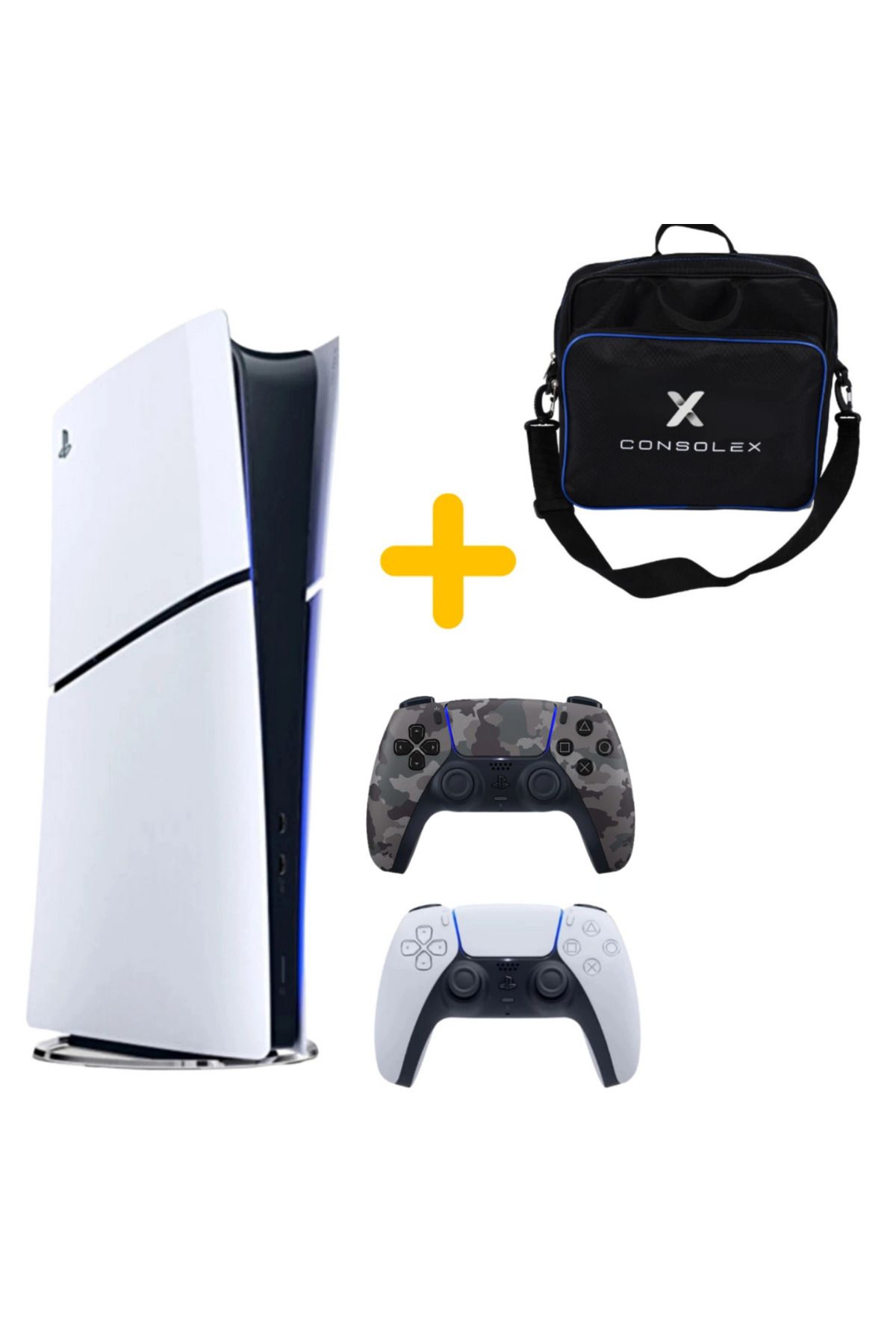 Sony Playstation 5 - CFI 2016 Avrupa - Slim Dijital Versiyon - Çift Kol (Kamuflaj) + ÇANTA