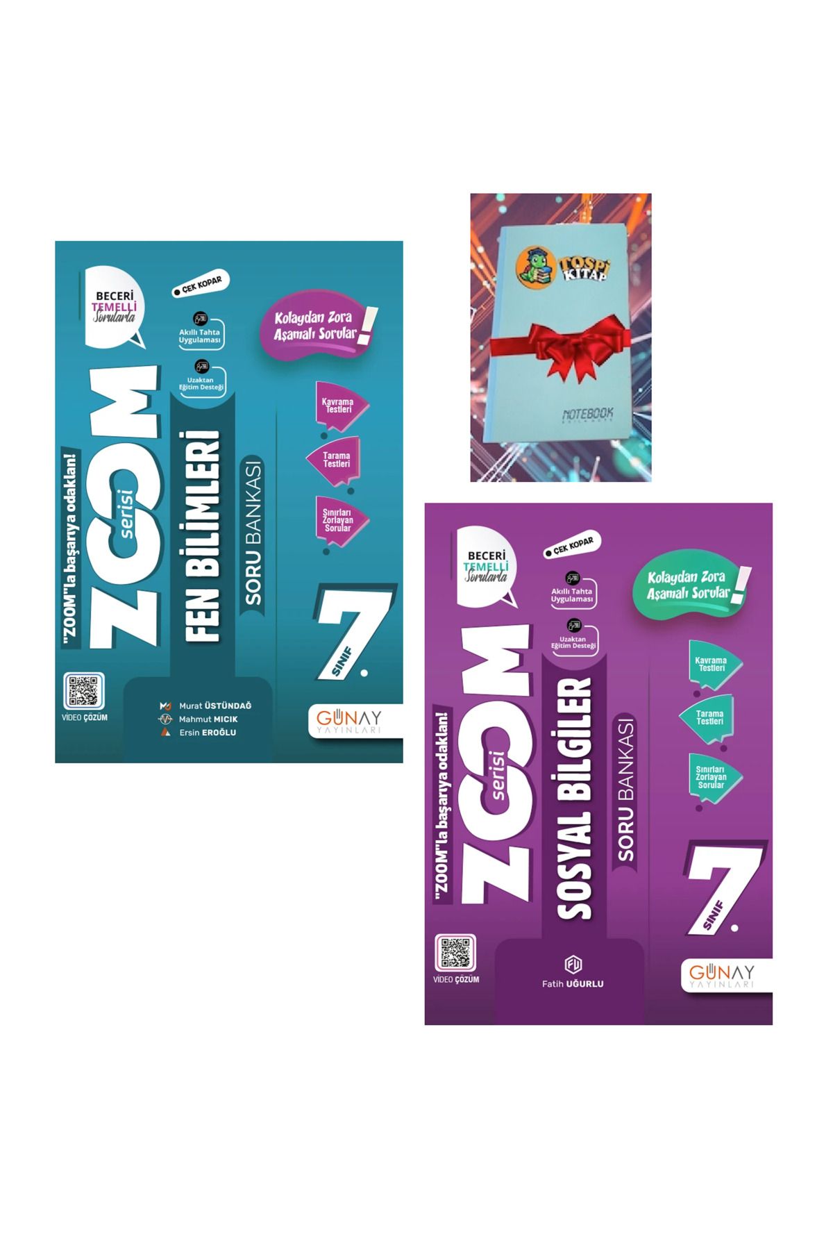 Günay Yayınları 7.SINIF ZOOM SERİSİ FEN BİLİMLERİ + SOSYAL BİLGİLER (NOT DEFTERİ HEDİYE)