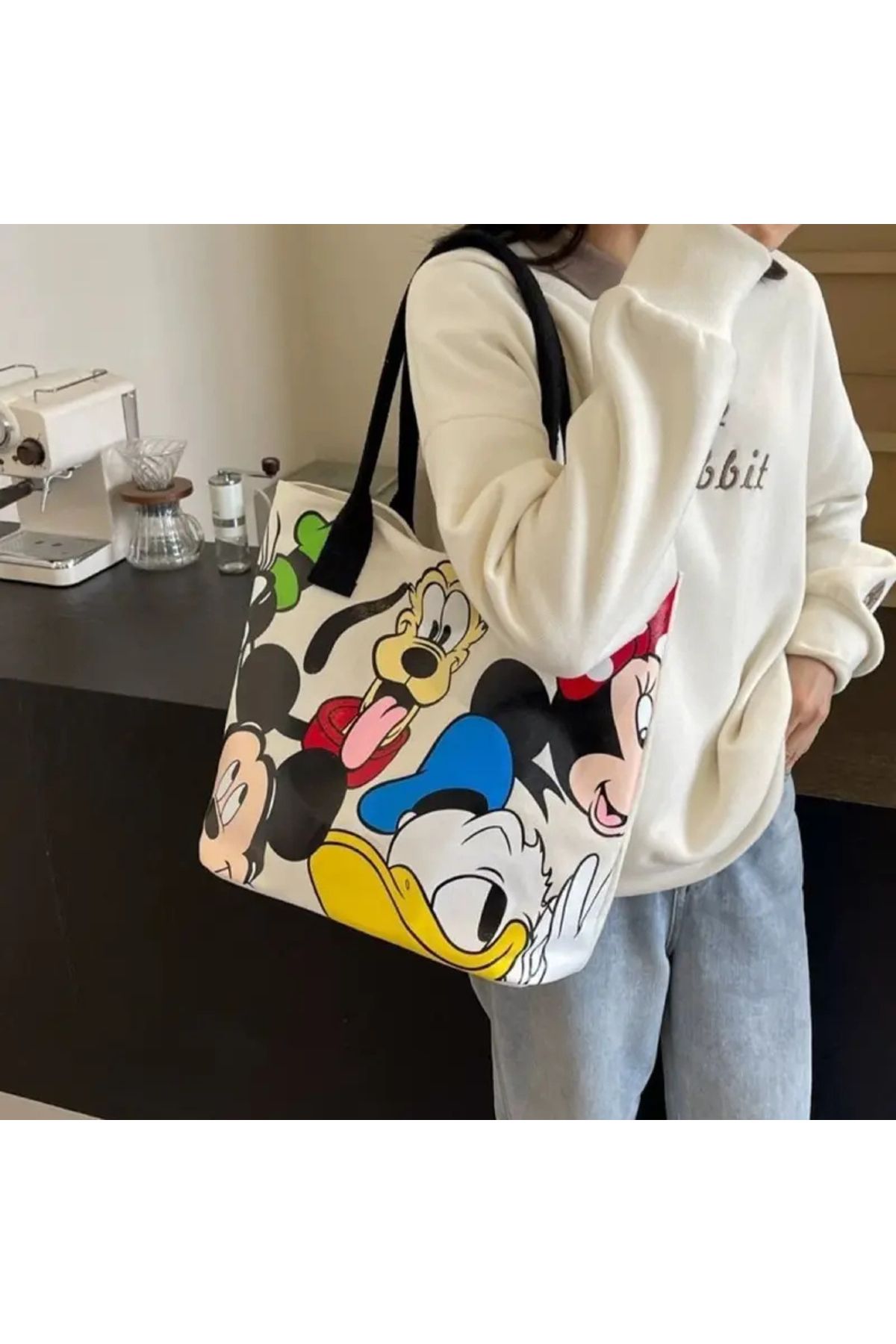 WasWink Disney Mickey Mouse El Çantası, El Taşıması veya Omuz Çantası Olarak Kullanılması için Uygun