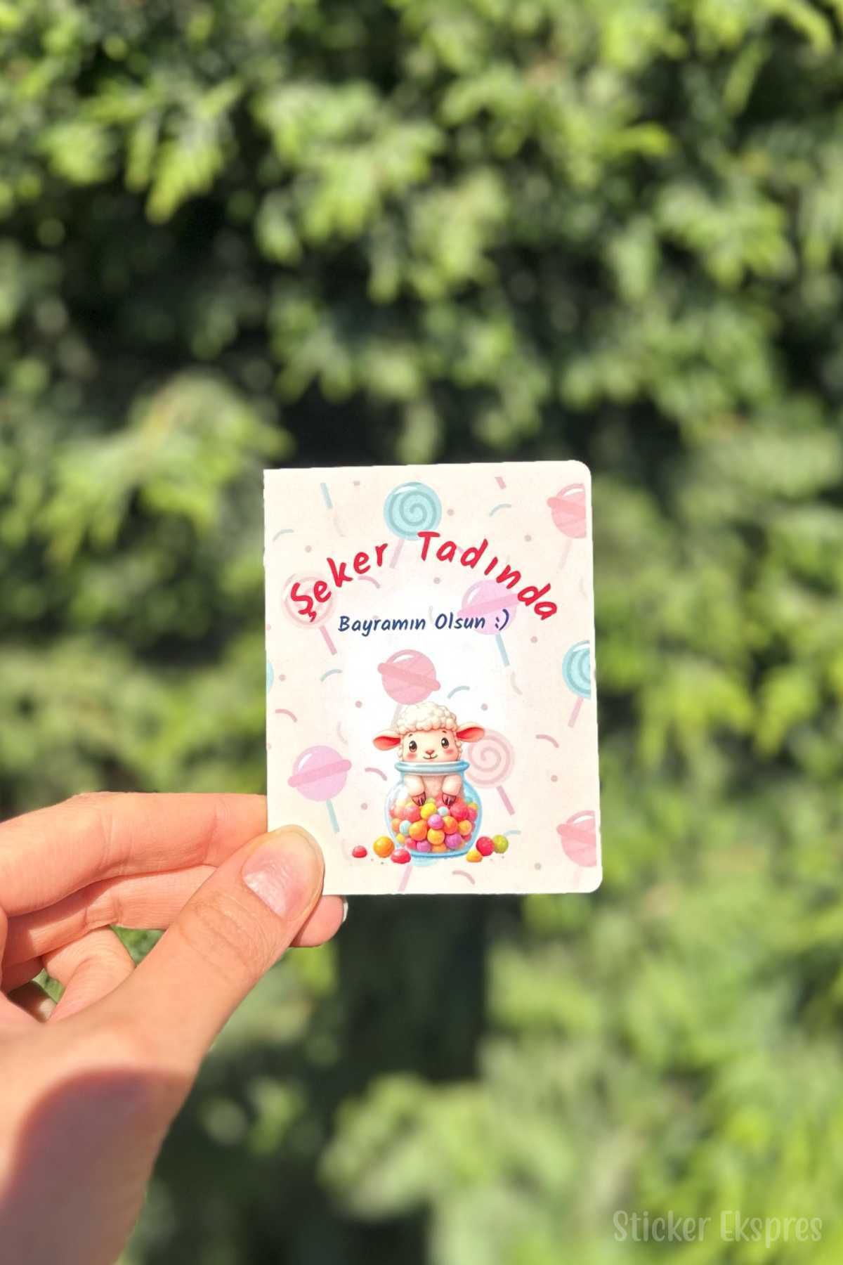 Sticker Ekspres Bayram Harçlık Tebrik Kartı 10 Adet Bayramı Kartı Bayram