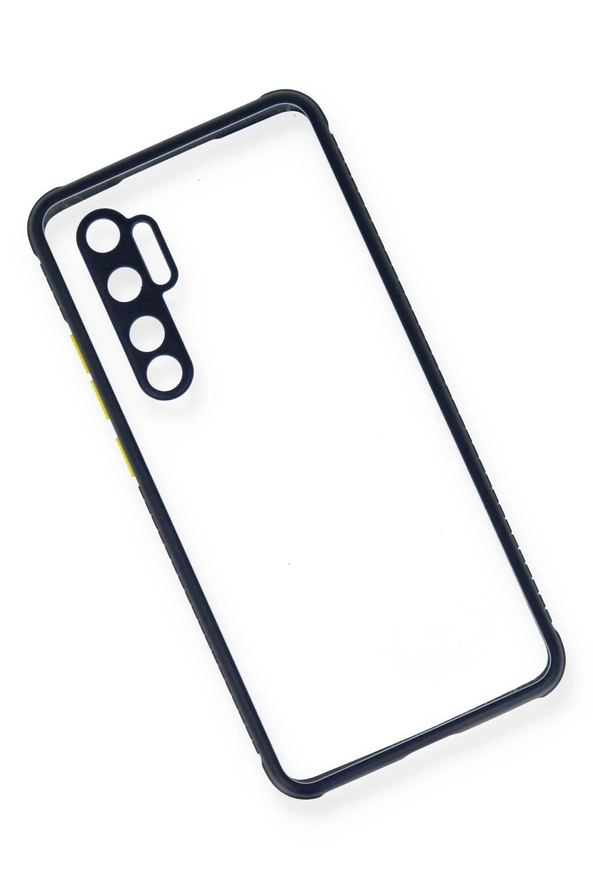 NewFace Xiaomi Mi Note 10 Lite Kılıf Miami Şeffaf Silikon - Lacivert BSTMY