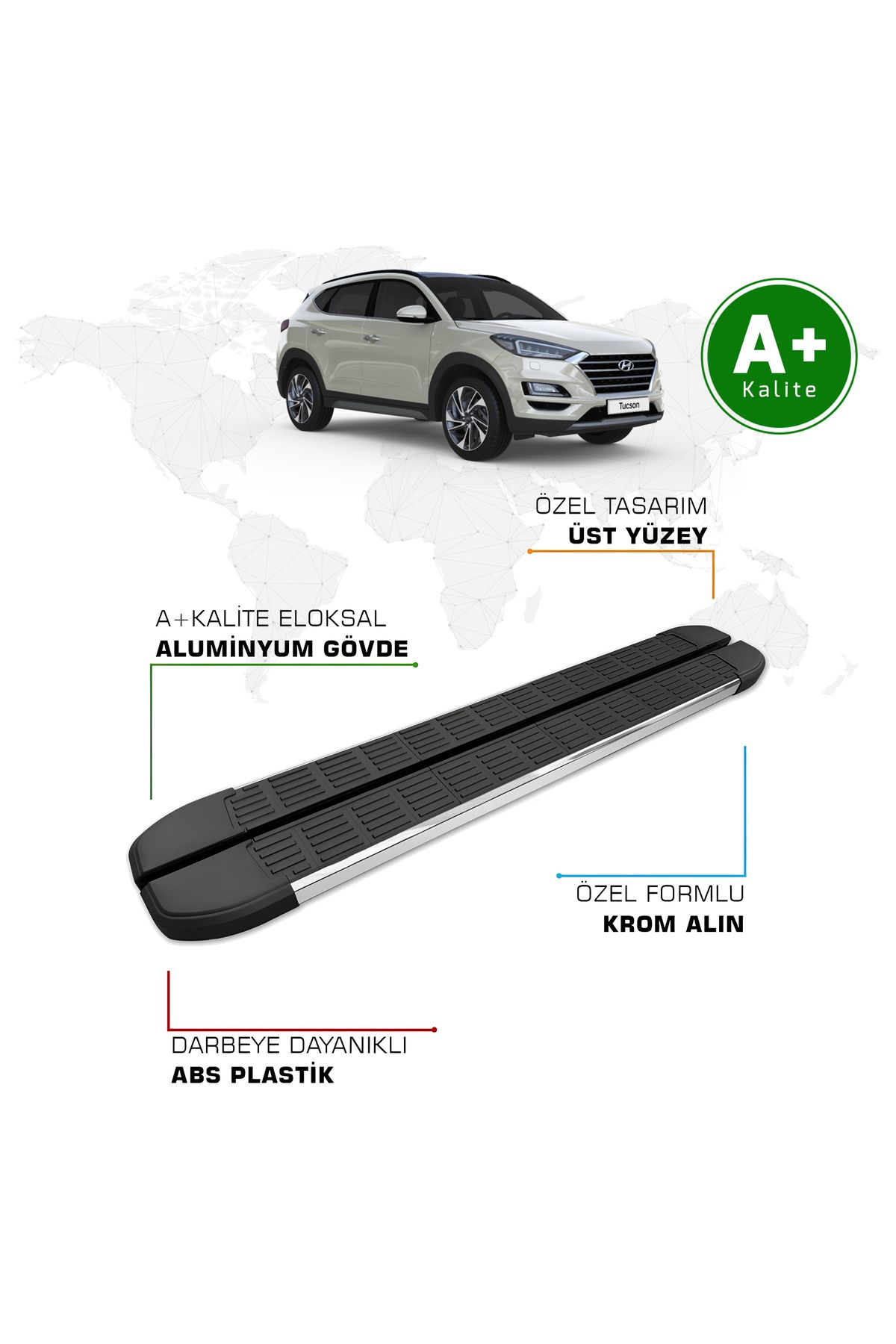 FA OTO AKSESUAR Hyundai Tucson Yan Basamak 2015 – 2020 Model S-Line