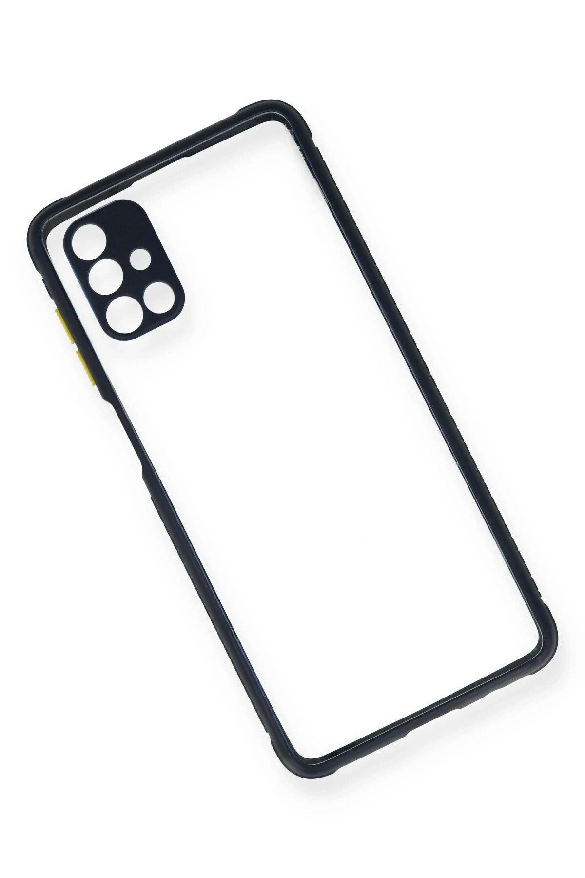 NewFace Samsung Galaxy M51 Kılıf Miami Şeffaf Silikon - Lacivert BSTMY