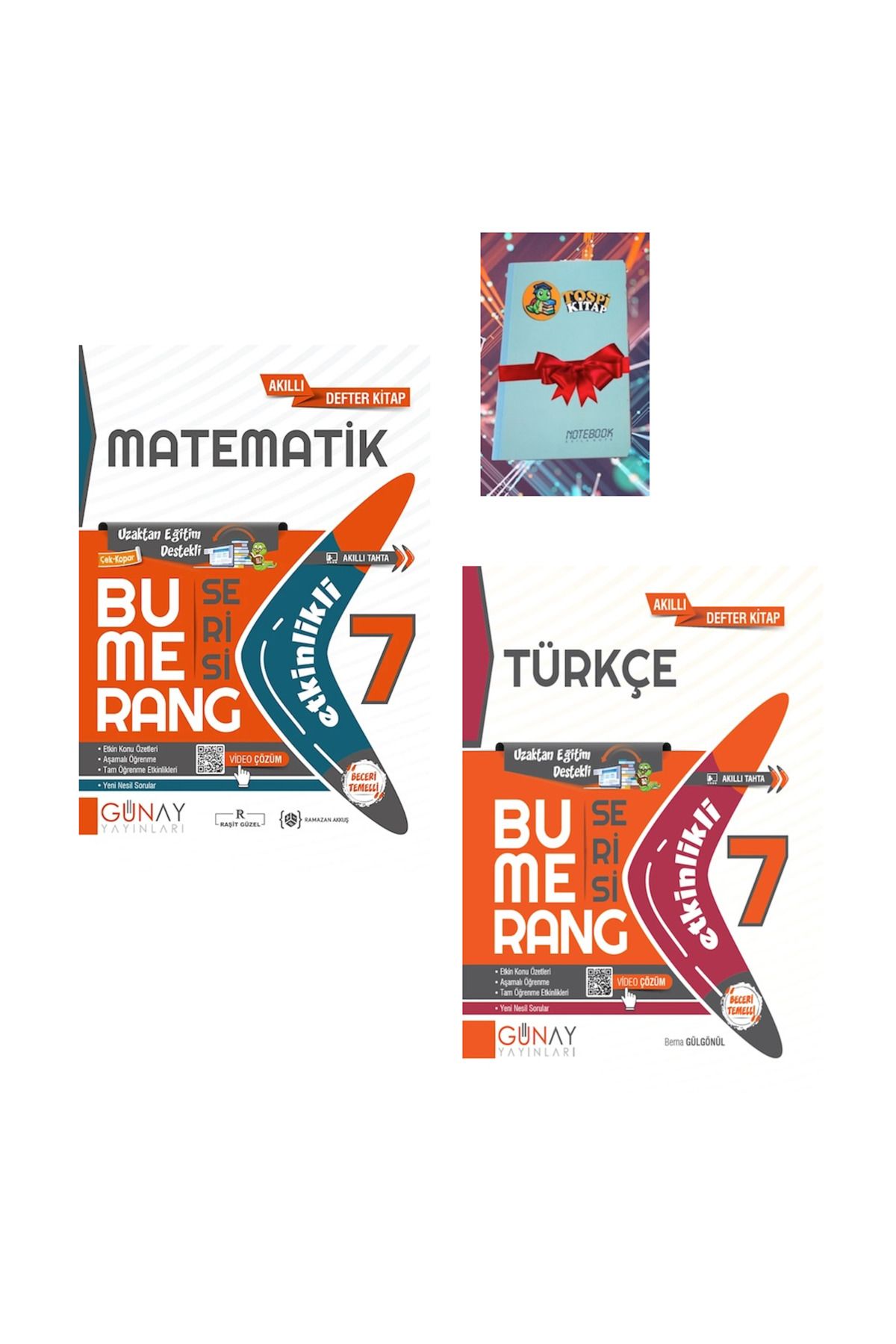 Günay Yayınları 7. Sınıf Bumerang Serisi MATEMATİK + TÜRKÇE (NOT DEFTERİ HEDİYE)