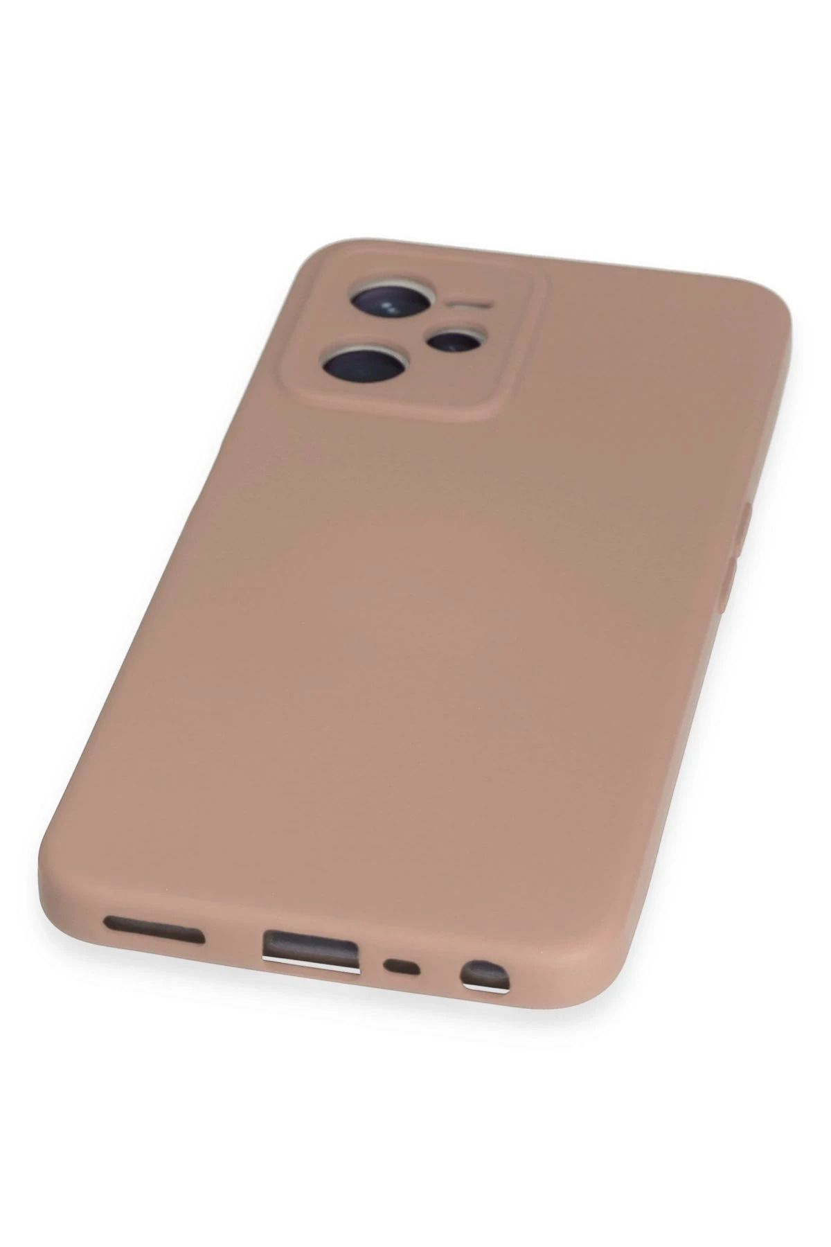 NewFace Realme C35 uyumlu  Kılıf Nano içi Kadife Silikon - Pudra BSTMY