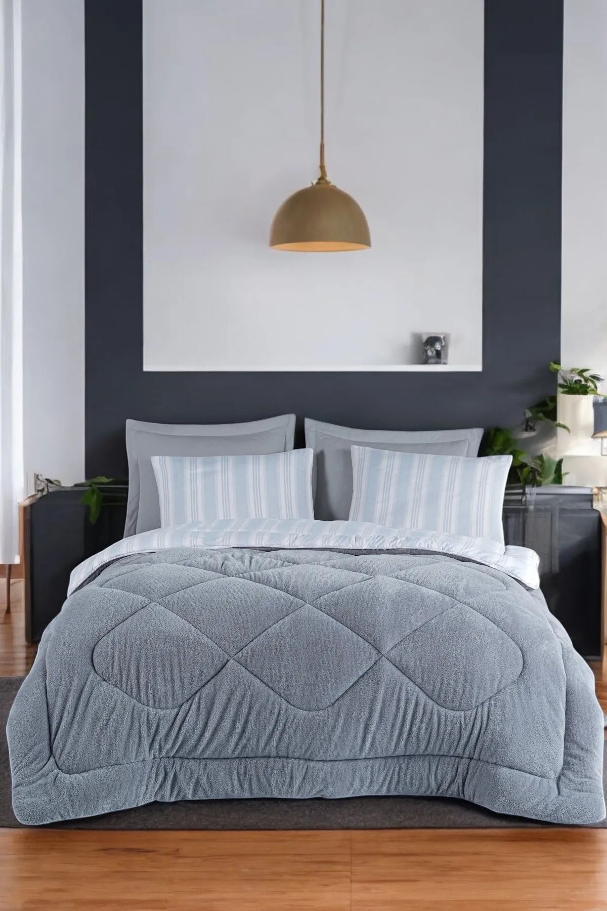 pepuza Comfort Set Wellsoft Yorganlı 2 Parça Tek Kişilik GentleTouch Gri