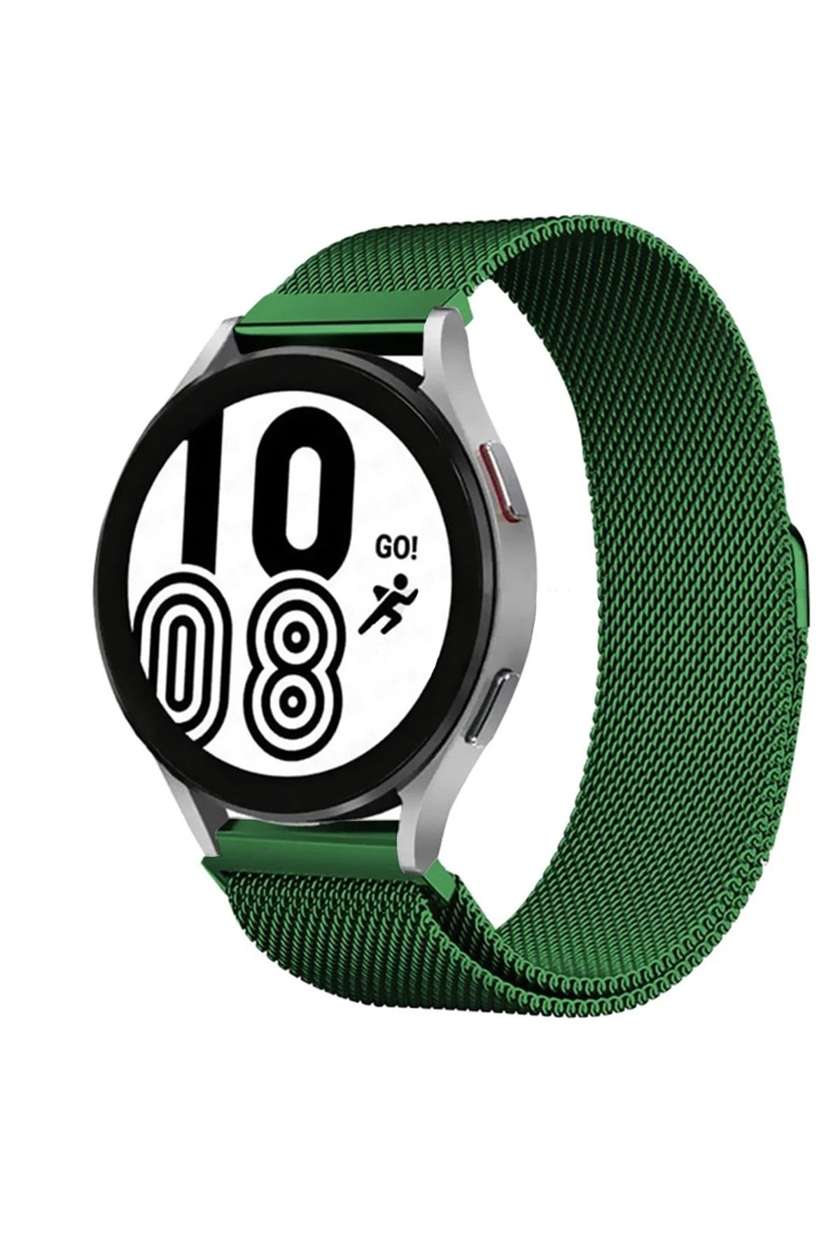 NewFace Samsung Galaxy Watch 4 Metal Mıknatıslı Kordon - Haki Yeşil BSTMY