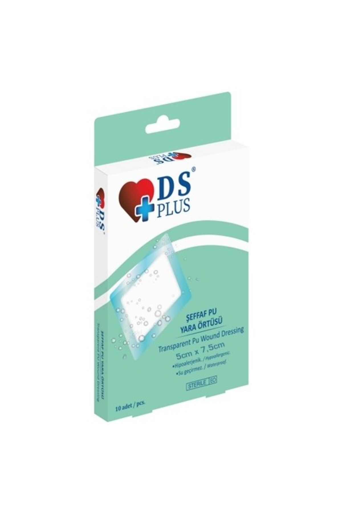 DS PLUS Su Gecırmez Yara Örtüsü 5*7,5 10Lu Dsplus