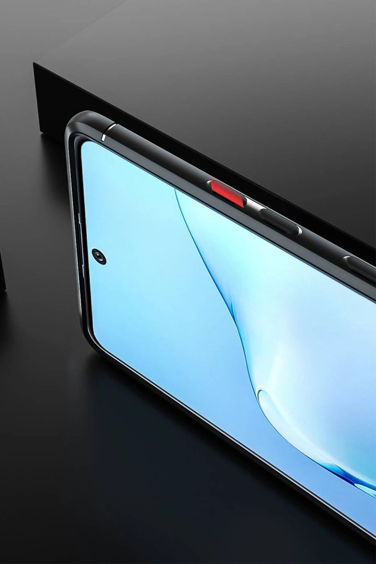 NewFace Samsung Galaxy A91 / S10 Lite Kılıf Range Yüzüklü Silikon - Mavi BSTMY