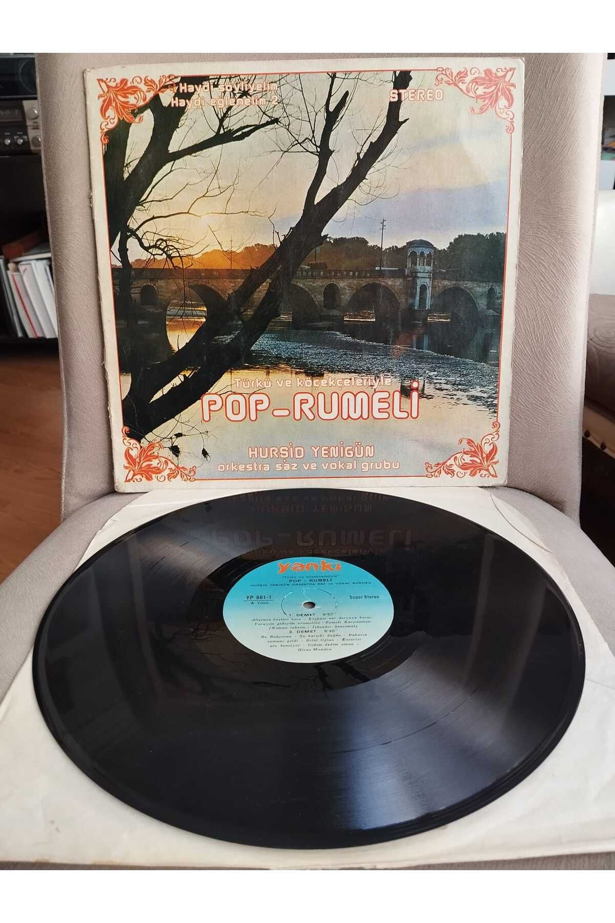 Plakperest Hurşid Yenigün Orkestra– Türkü Ve Köçekçeleriyle - Pop-Rumeli - 1979 Türkiye Basım LP Plak -2.el