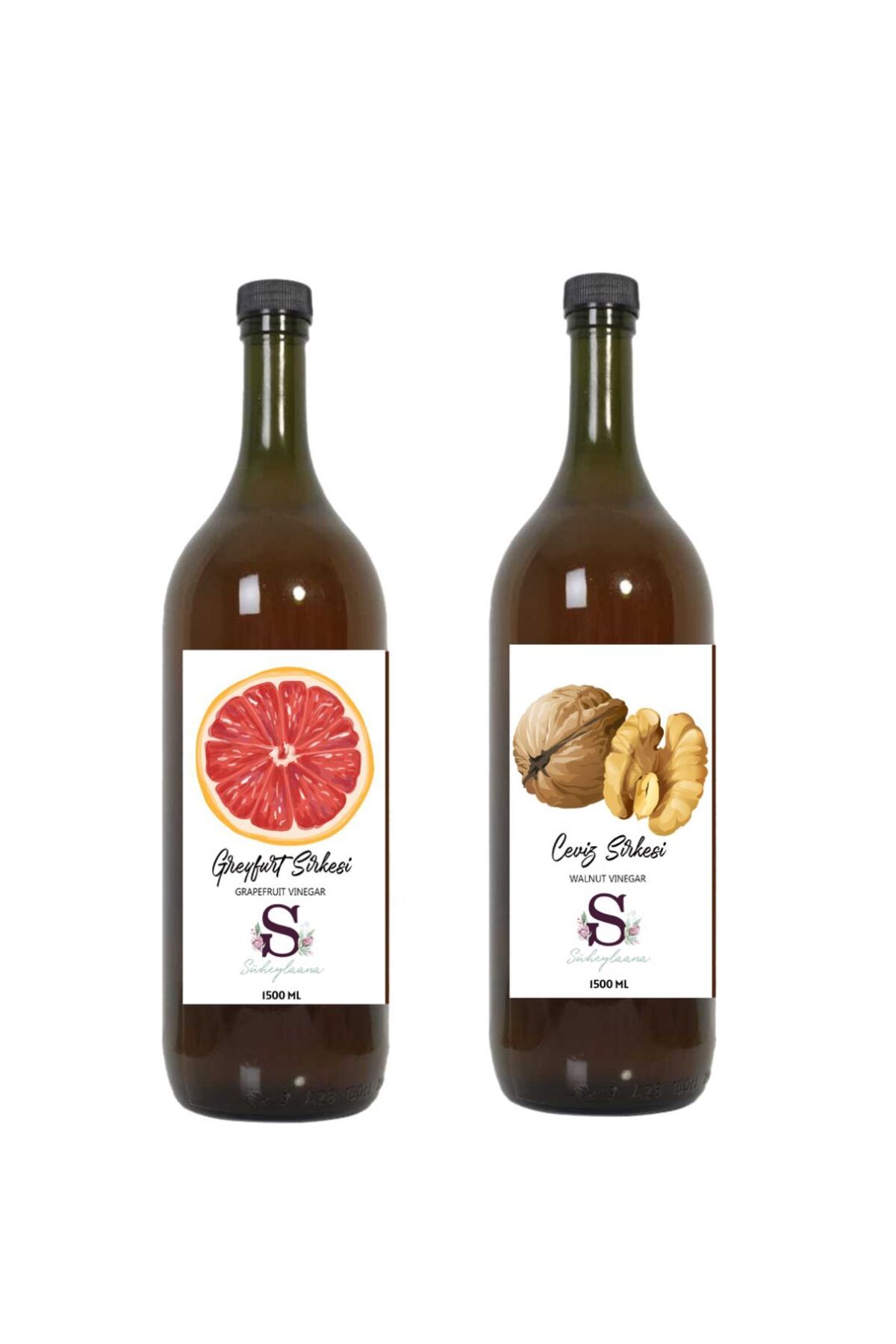 Süheylaana Doğal Greyfurt Sirkesi 1500 Ml - Doğal Ceviz Sirkesi 1500 Ml