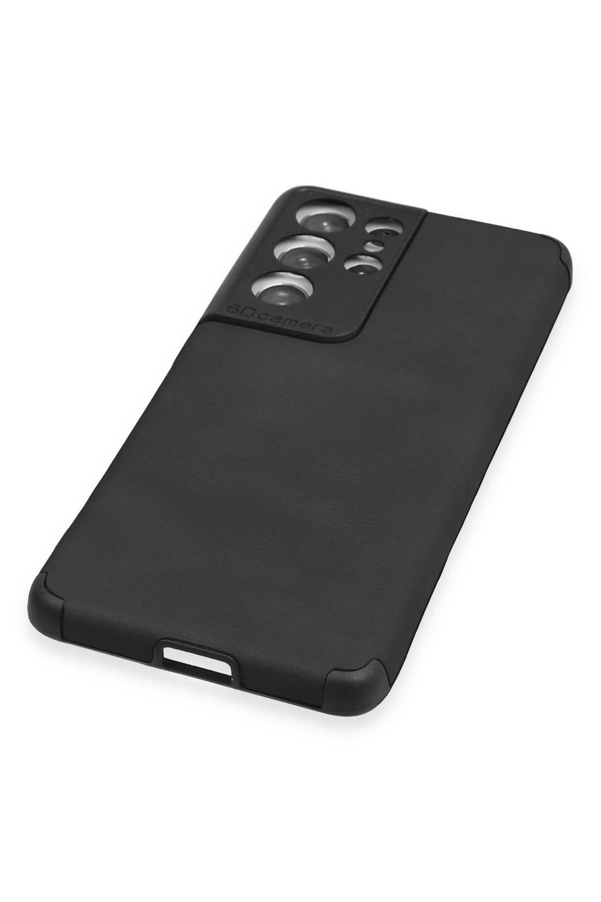 NewFace Samsung Galaxy S21 Ultra Kılıf Loop Deri Silikon - Siyah BSTMY