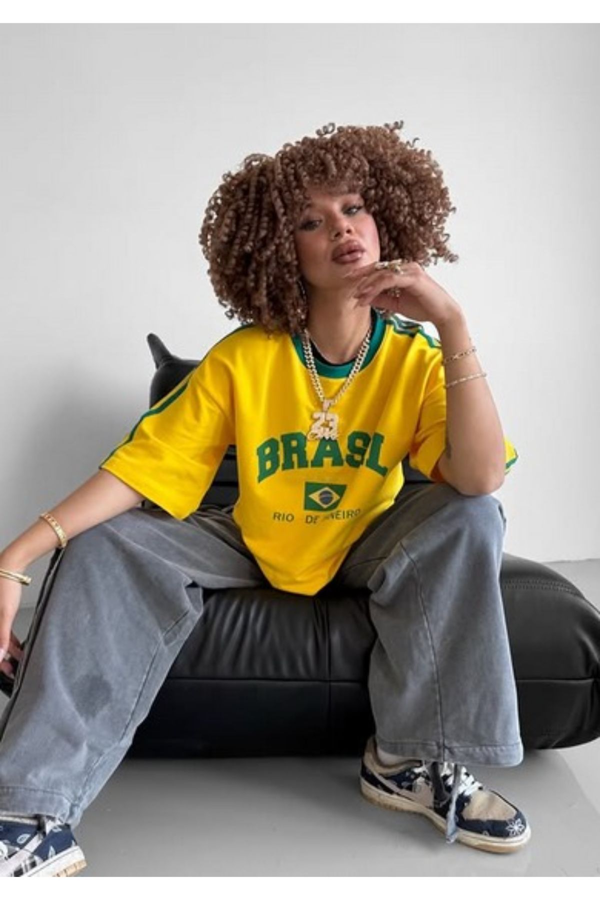 npLStore Vintage Brasil Unisex Oversize T-shirt