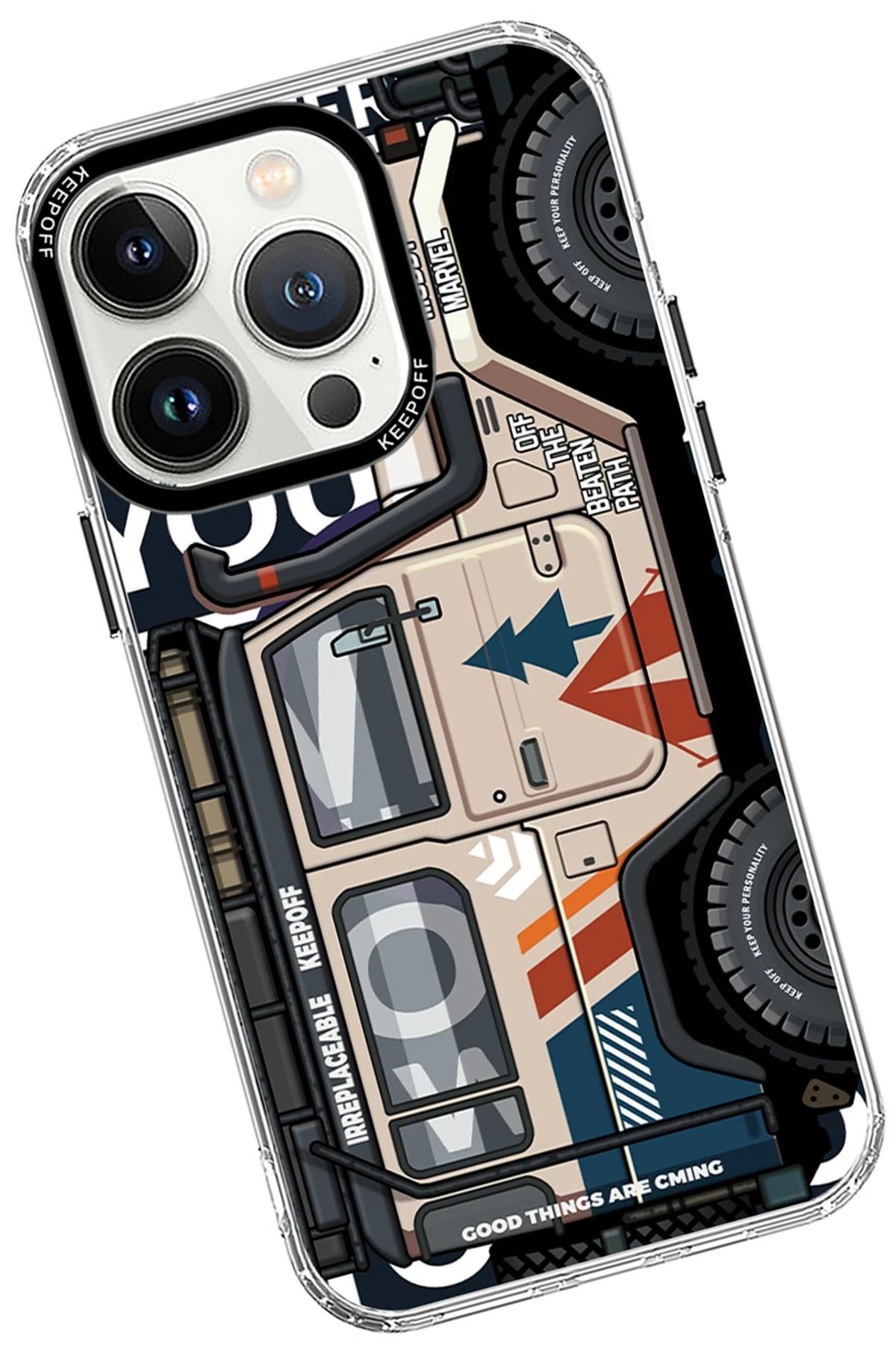Keep Off iPhone 15 Pro Max Cross Country Travel Magsafe Kapak - Jungle BSTMY
