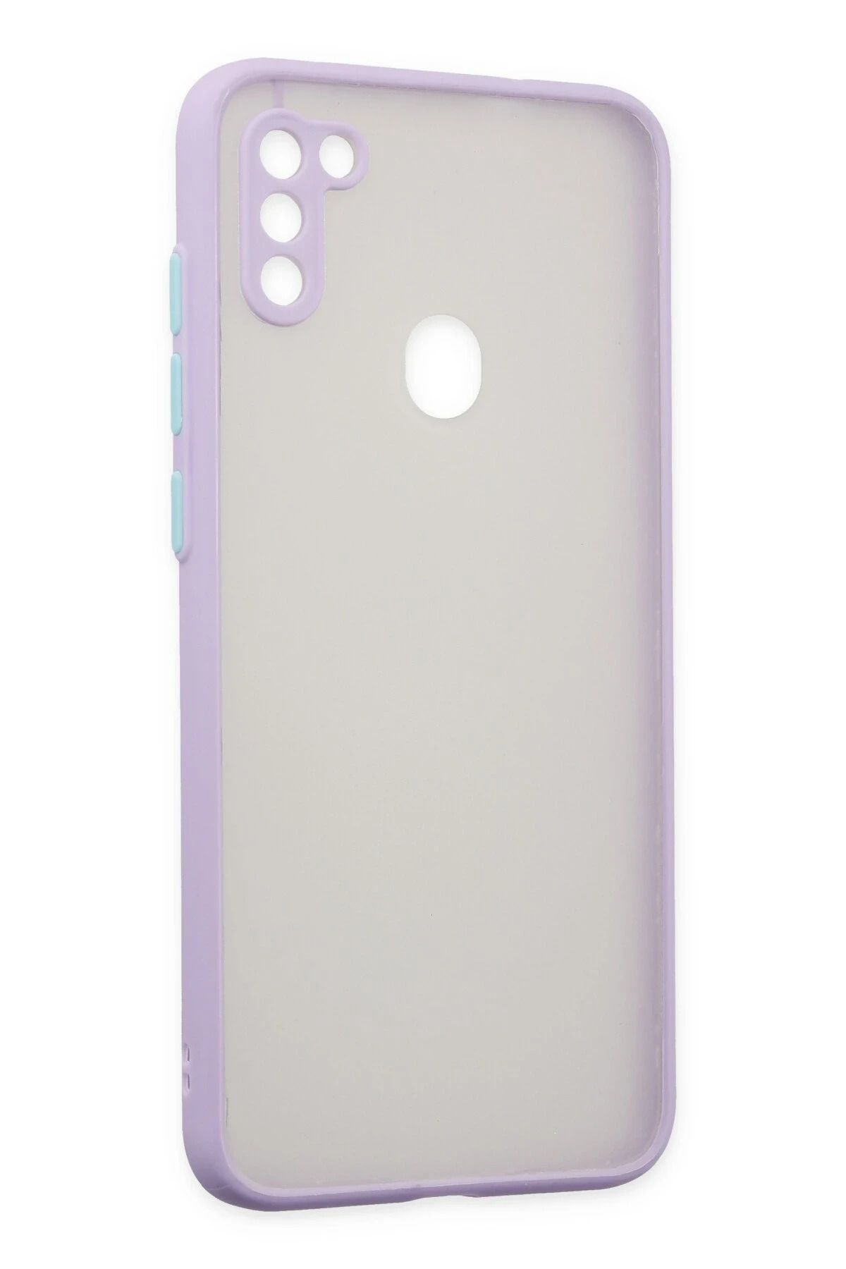 NewFace Samsung Galaxy A11 Kılıf Montreal Silikon Kapak - Mor BSTMY