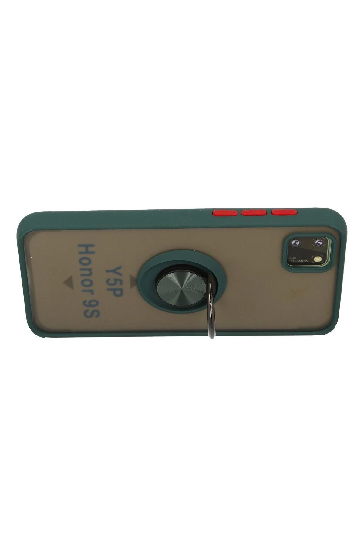 NewFace Huawei Y5P Kılıf Montreal Yüzüklü Silikon Kapak - Yeşil BSTMY