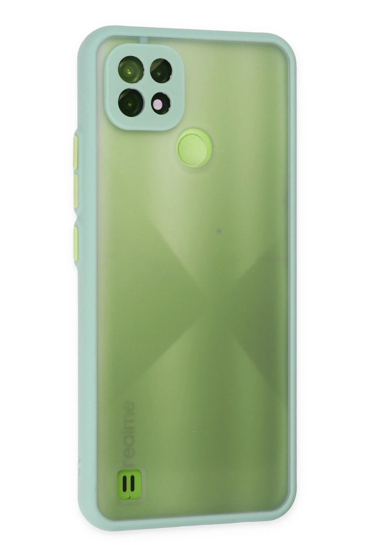 NewFace Realme C21 Kılıf Montreal Silikon Kapak - Turkuaz BSTMY
