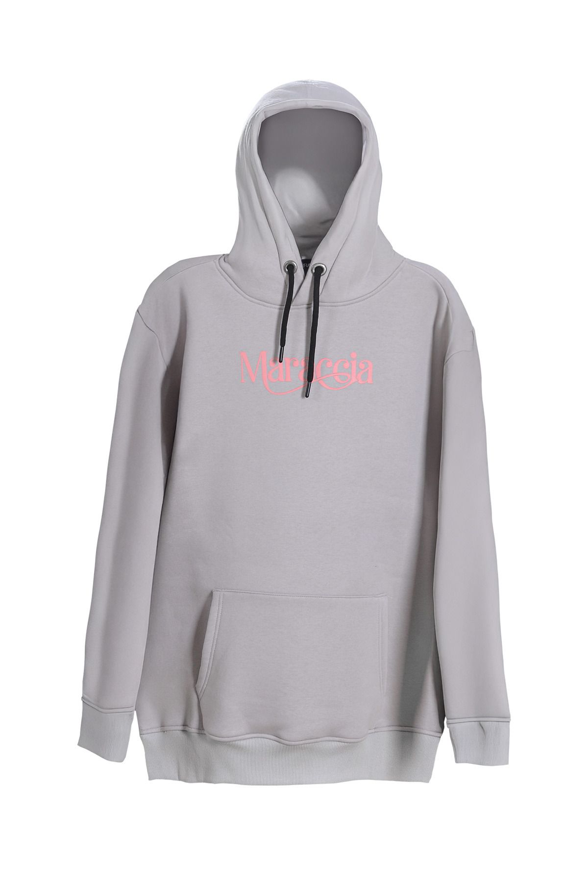 maraccia Gri Unisex Kadın & Erkek Kapüşonlu Sweatshirt