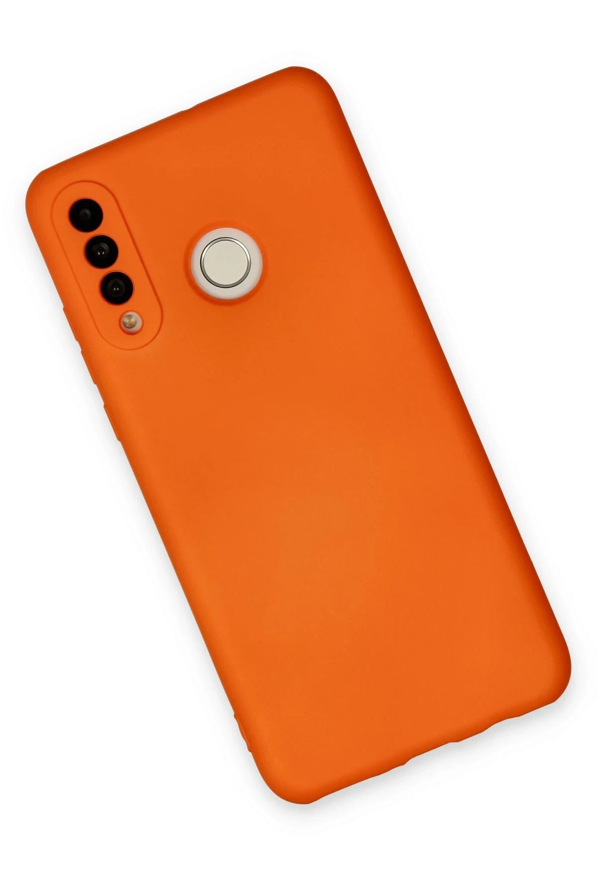 NewFace Huawei P30 Lite Uyumlu Kılıf Nano içi Kadife Silikon - Turuncu BSTMY