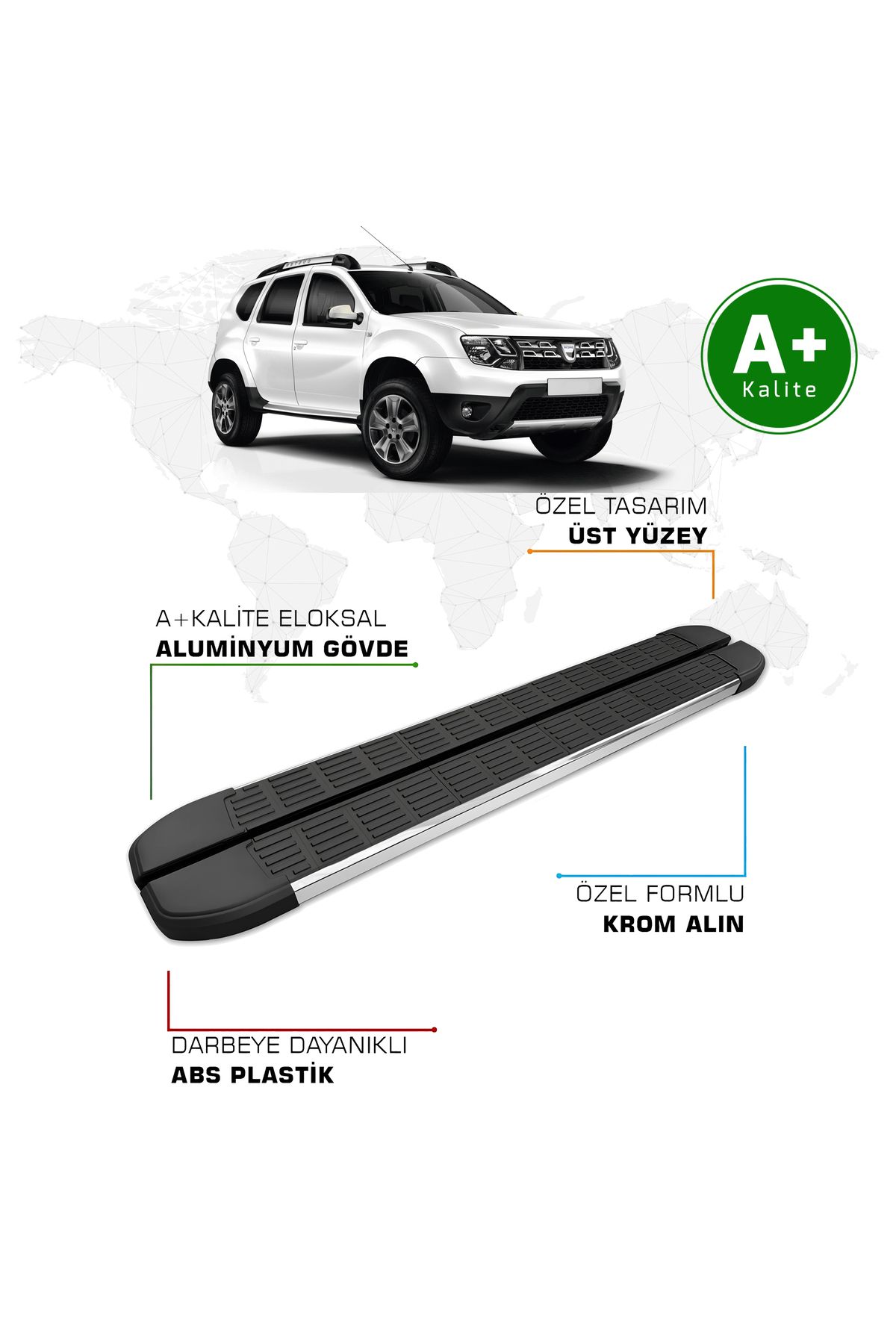 FA OTO AKSESUAR Dacia Duster Yan Basamak 2010 – 2017 Model S-Line
