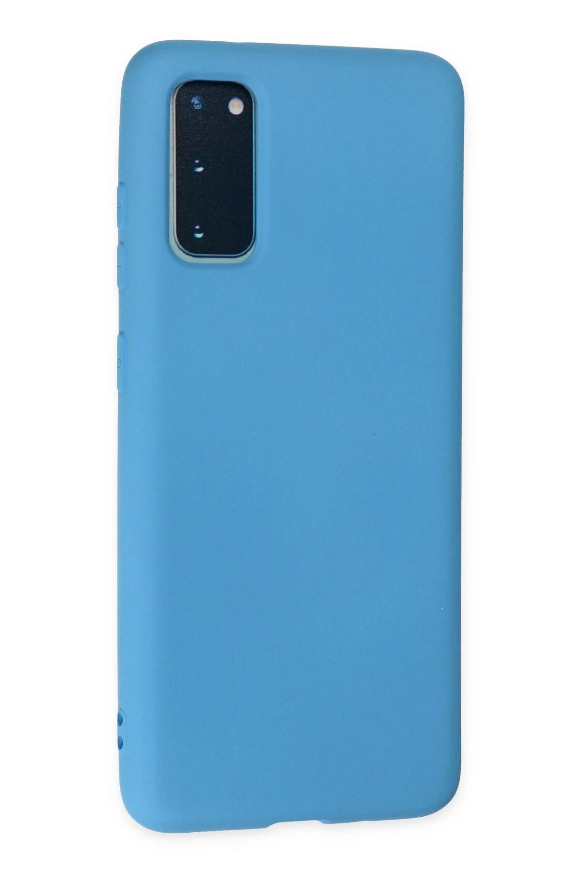 NewFace Galaxy S20 Uyumlu Kılıf Nano içi Kadife Silikon - Mavi BSTMY