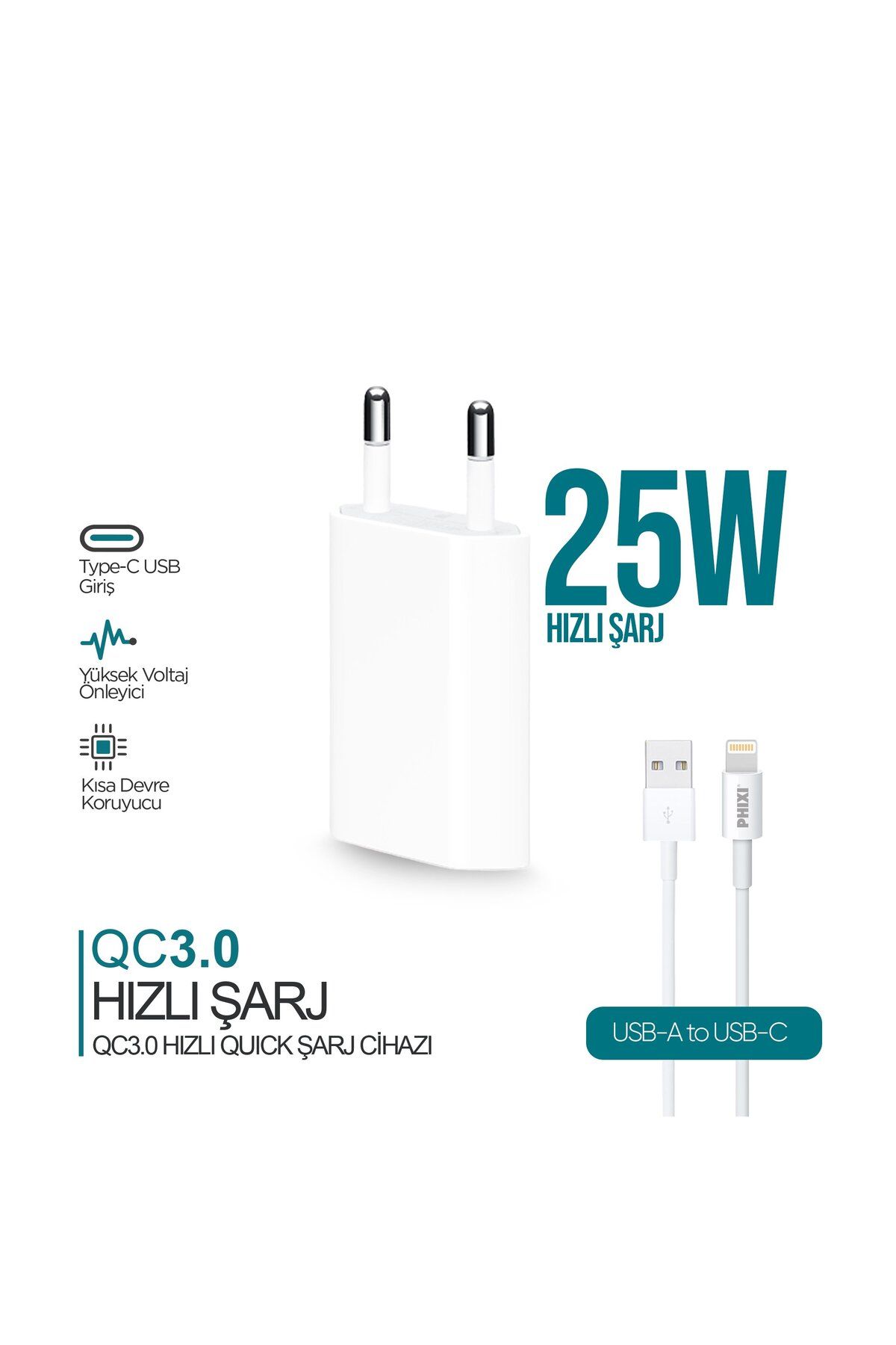 Remiuse Phixi U4120L Ultimate Lightning Kablolu Şarj Cihazı