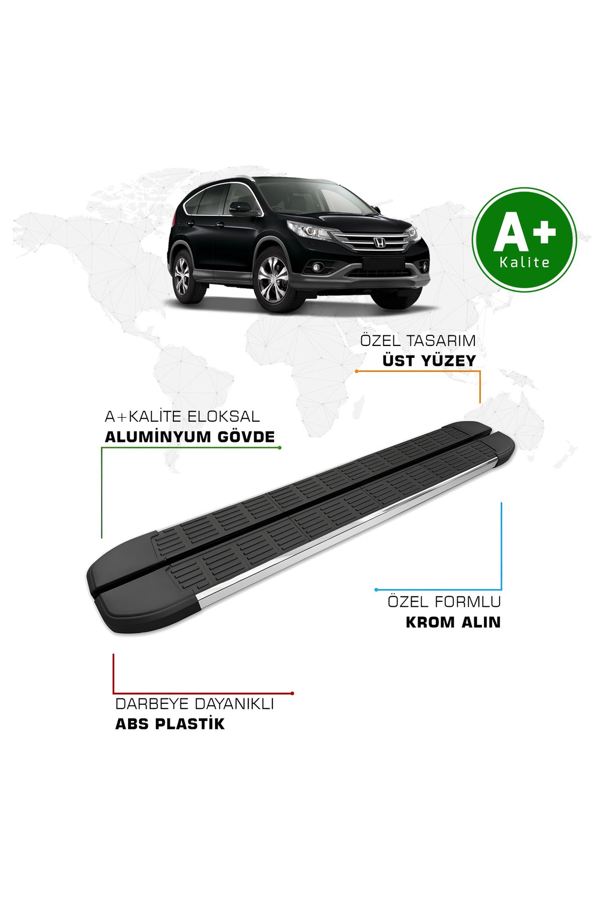 FA OTO AKSESUAR Honda CR-V Yan Basamak 2012 – 2018 Model S-Line