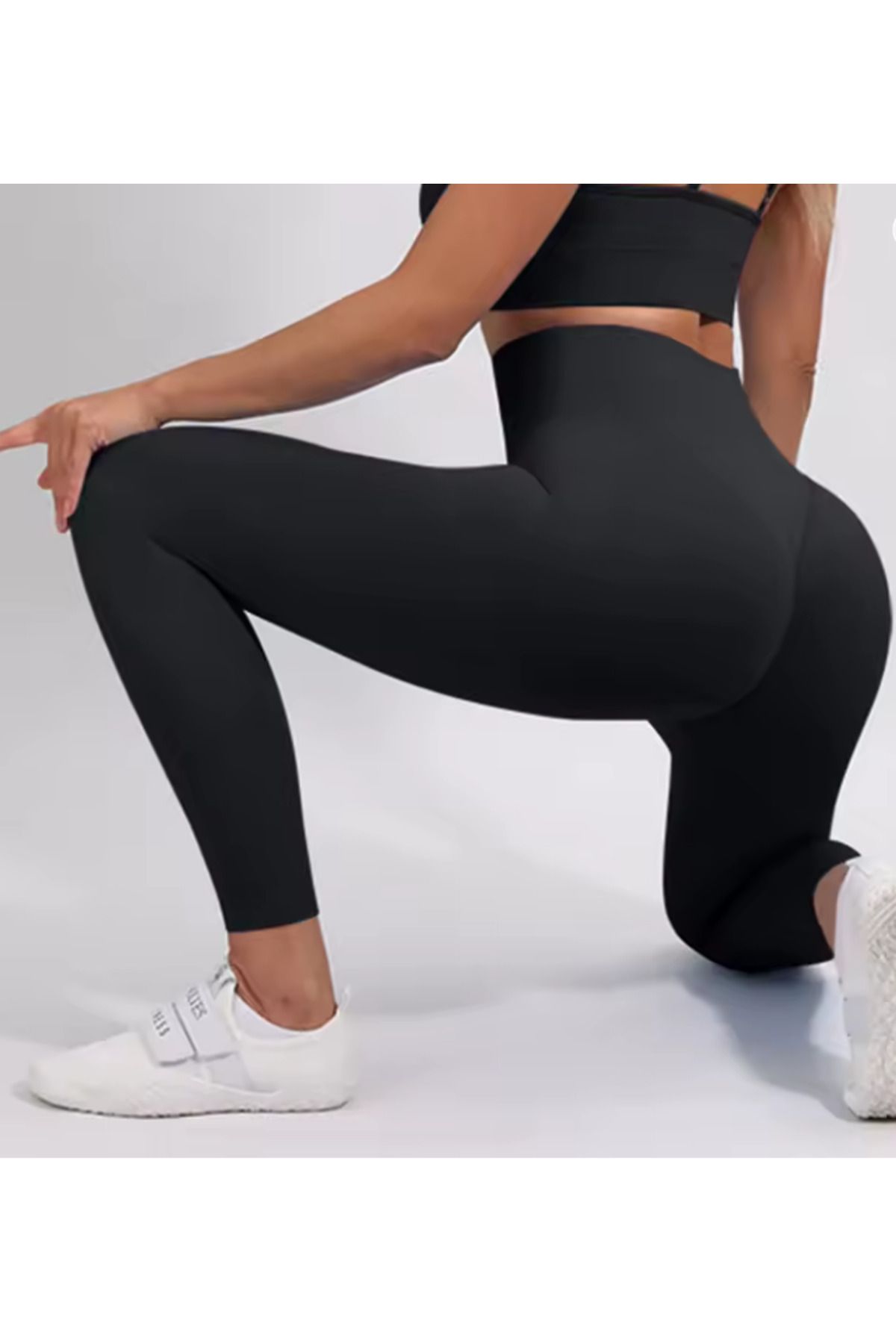 Refa tekstil Kadın Siyah Yüksek Bel Toparlayıcı Sıkılaştırıcı Günlük Ve Spor Gym Tayt