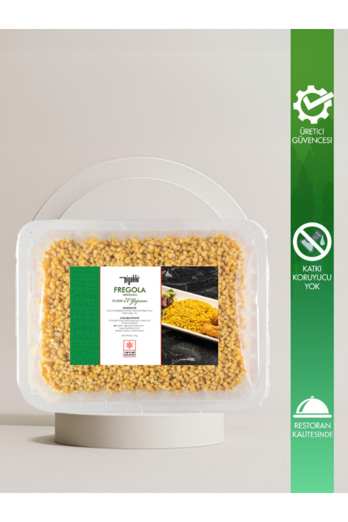 niyokki doğal makarna evi Niyokki Fregola – Zerdeçallı 600 g