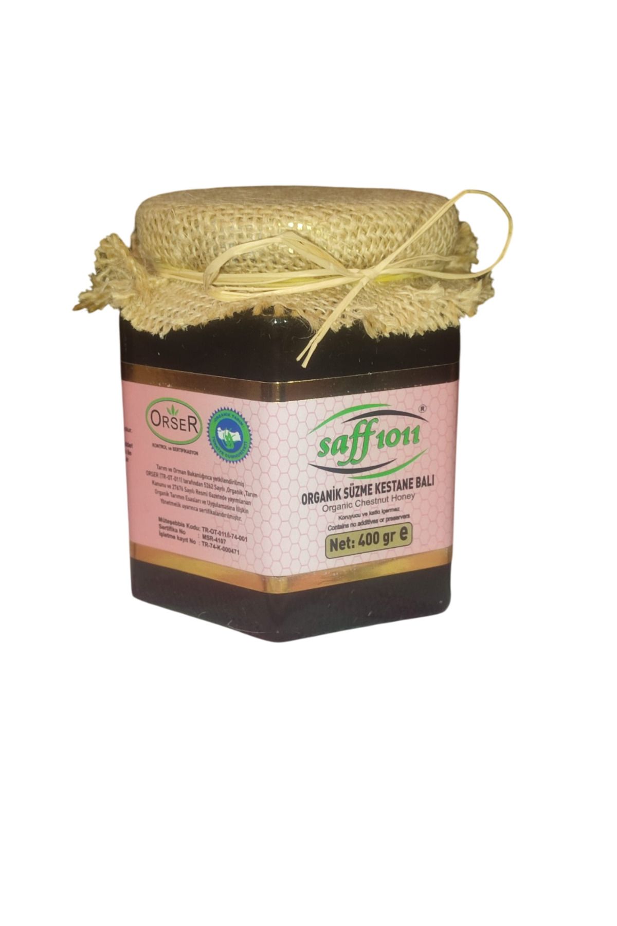 Saff 1011 Saff1011 Organik Süzme Kestane Balı 400gr