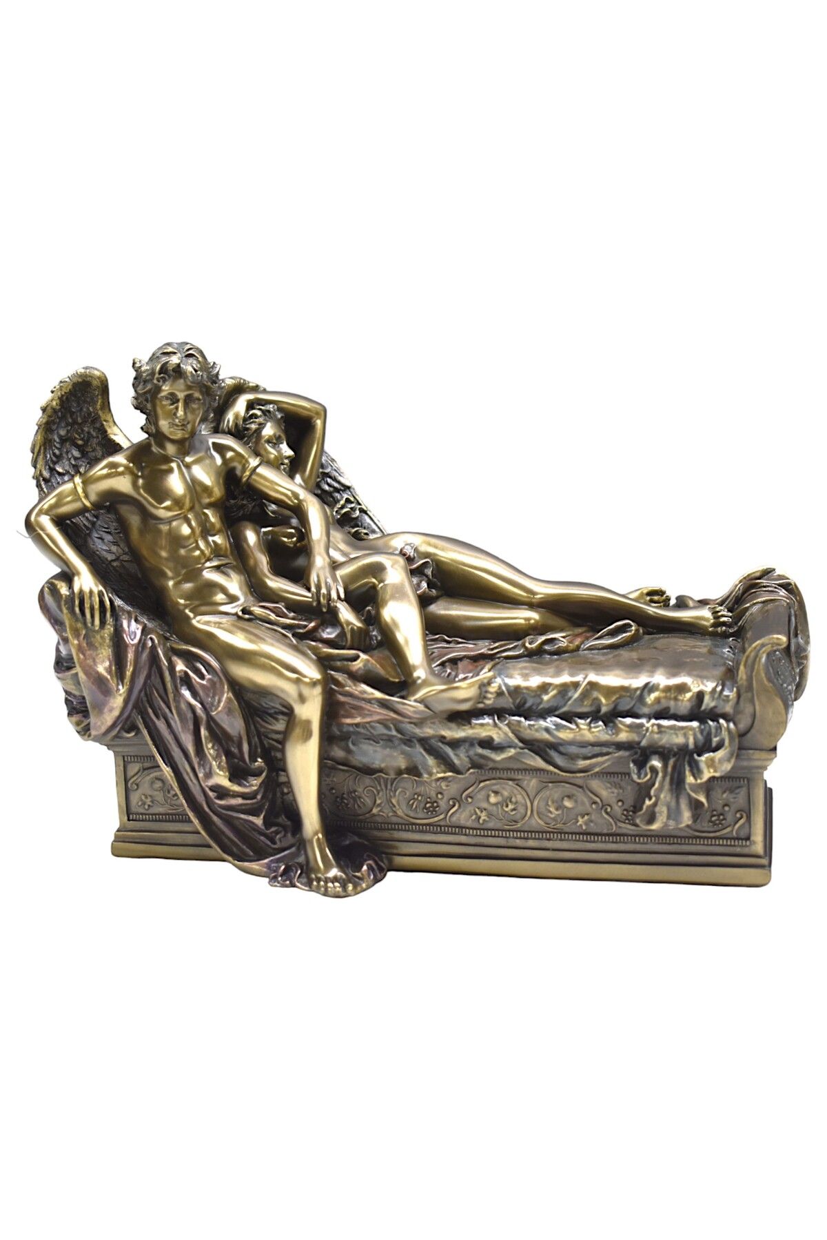 AYDINARTSHOP Veronese Eros ve Psyche Heykeli – Mitolojik Aşıklar Temalı Bronz Figür