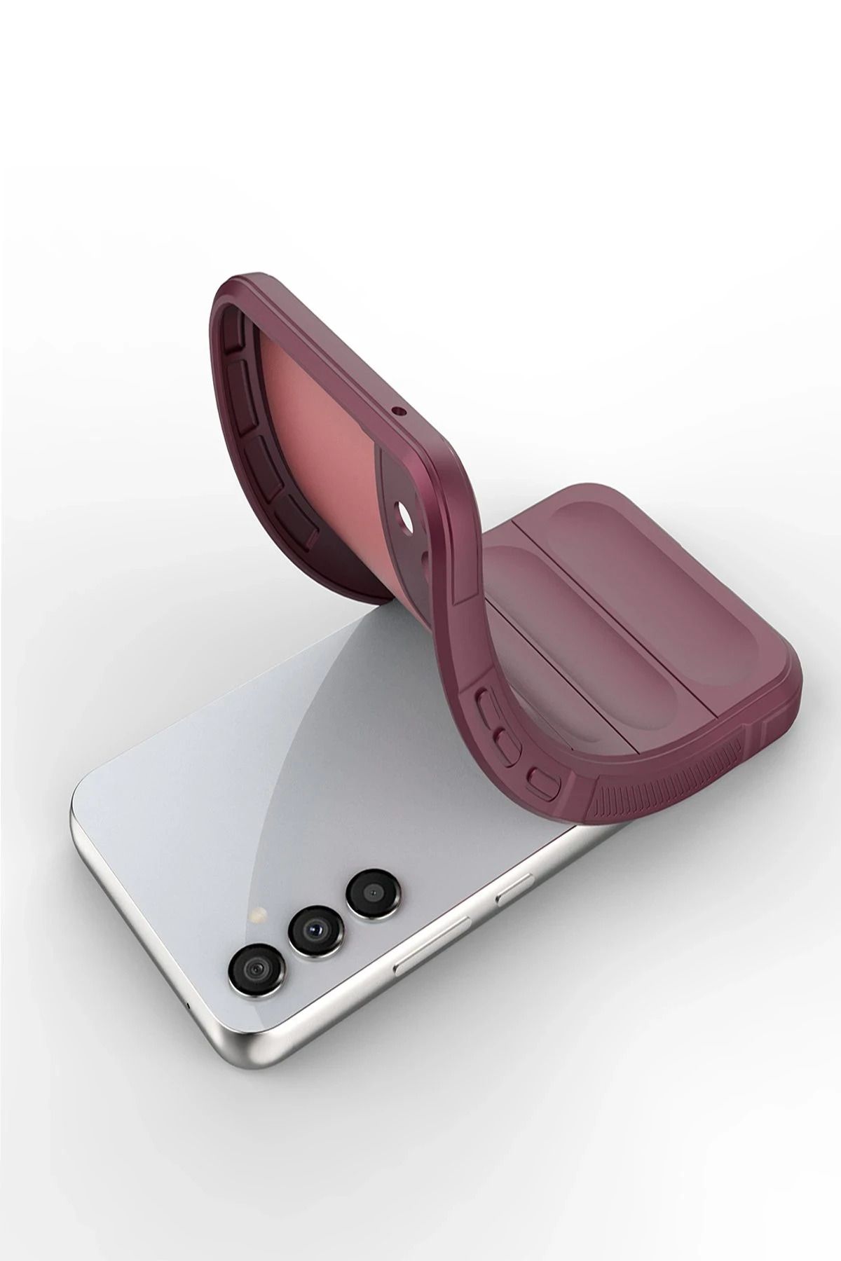 NewFace Samsung Galaxy M34 5G Kılıf Optimum Silikon - Bordo BSTMY