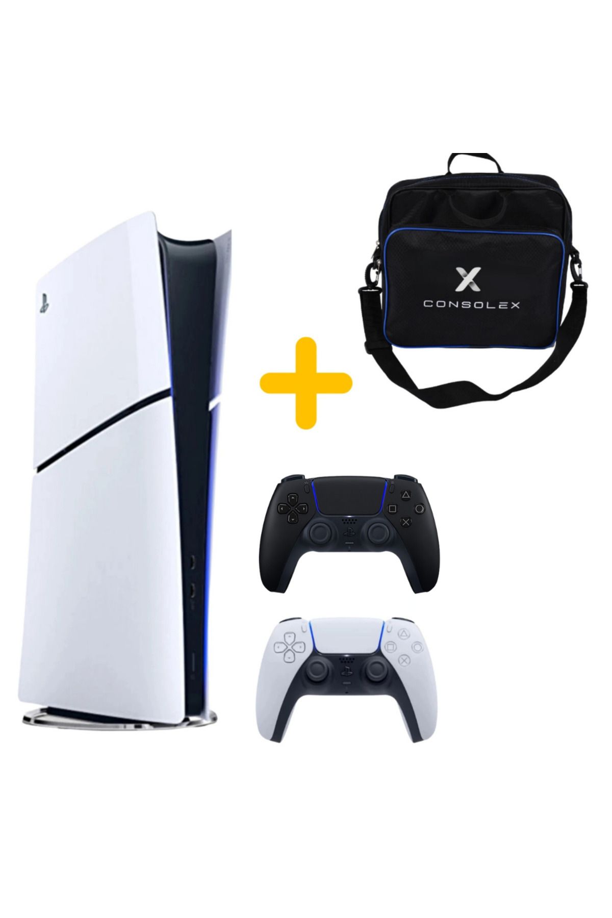 Sony Playstation 5 - CFI 2016 Avrupa - Slim Dijital Versiyon - Çift Kol (Siyah) + ÇANTA