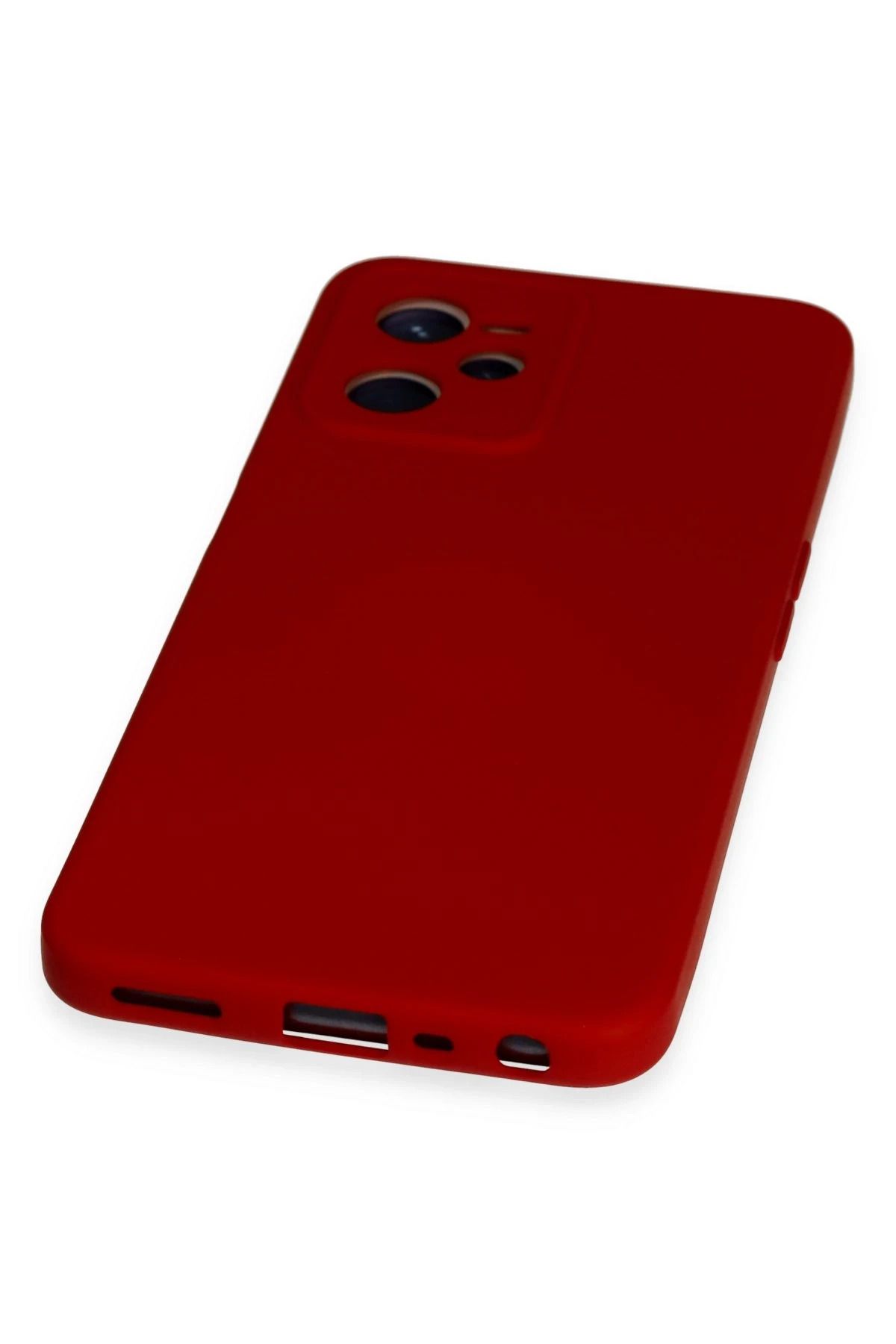 NewFace Realme C35 Kılıf Nano içi Kadife Silikon - Kırmızı BSTMY