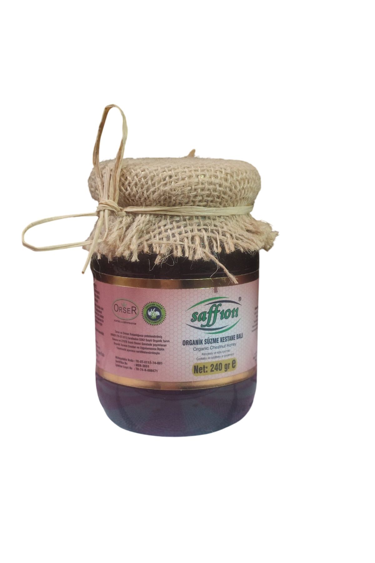 Saff 1011 Saff1011 Organik Süzme Kestane Balı 240gr
