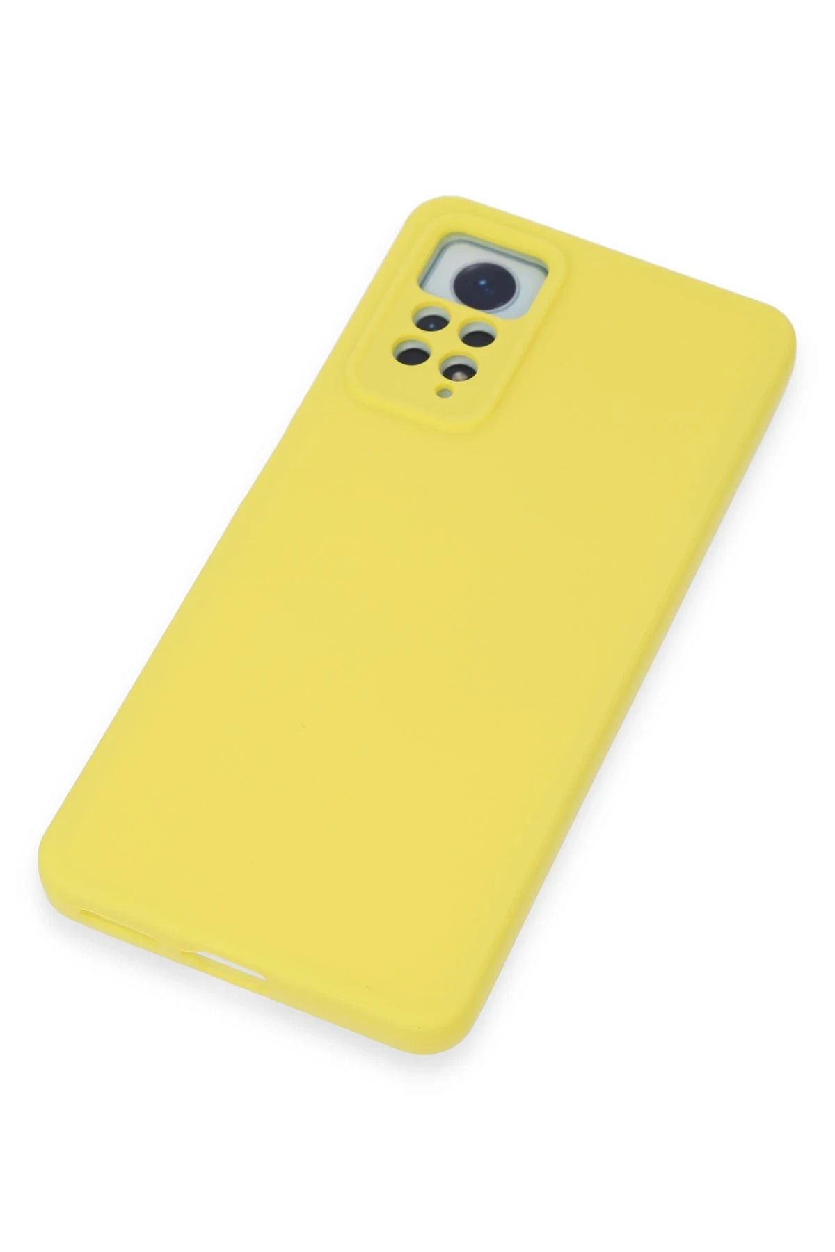 NewFace Xiaomi Redmi Note 12 Pro 4G Uyumlu Kılıf Nano içi Kadife Silikon - Sarı