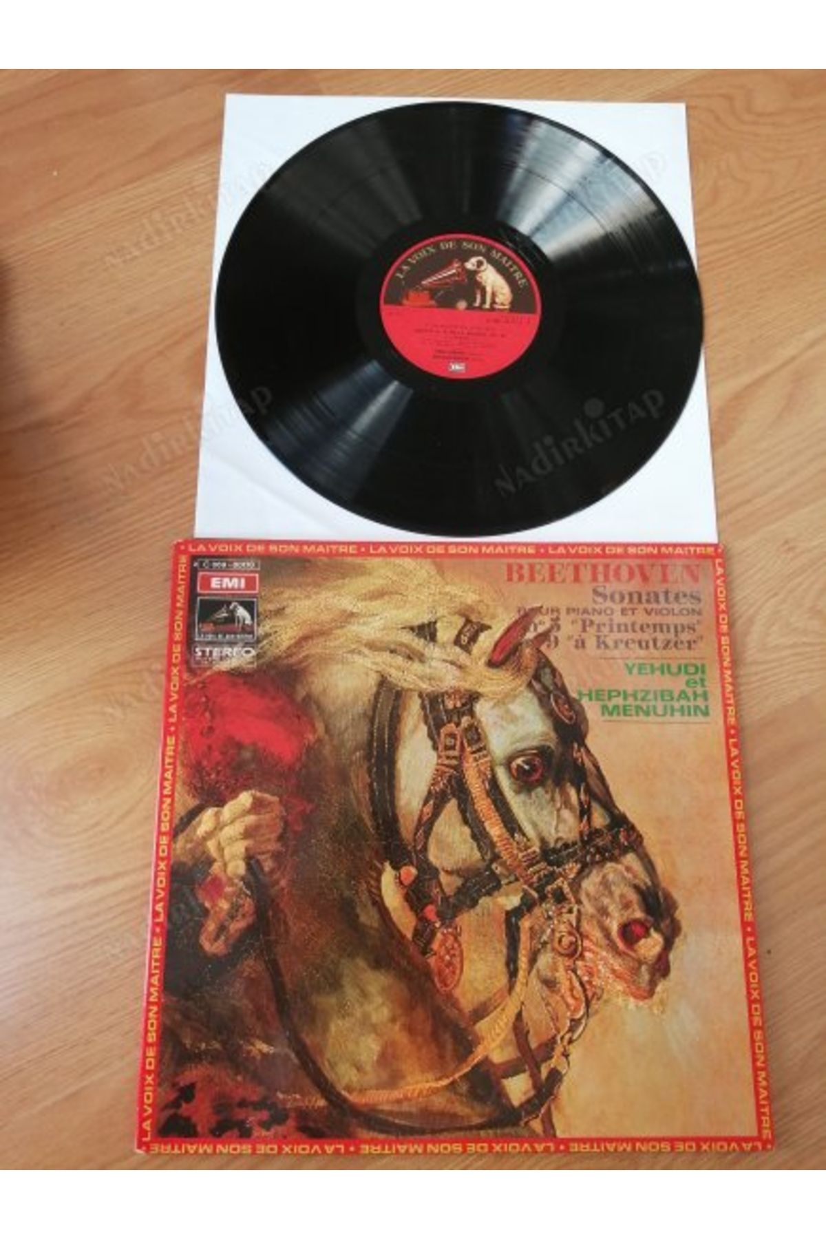 Plakperest BEETHOVEN – N°5 ’’Printemps N°9 ’’A Kreutzer’’ - FRANSA DÖNEM BASIM - LP 33’LÜK -2.EL
