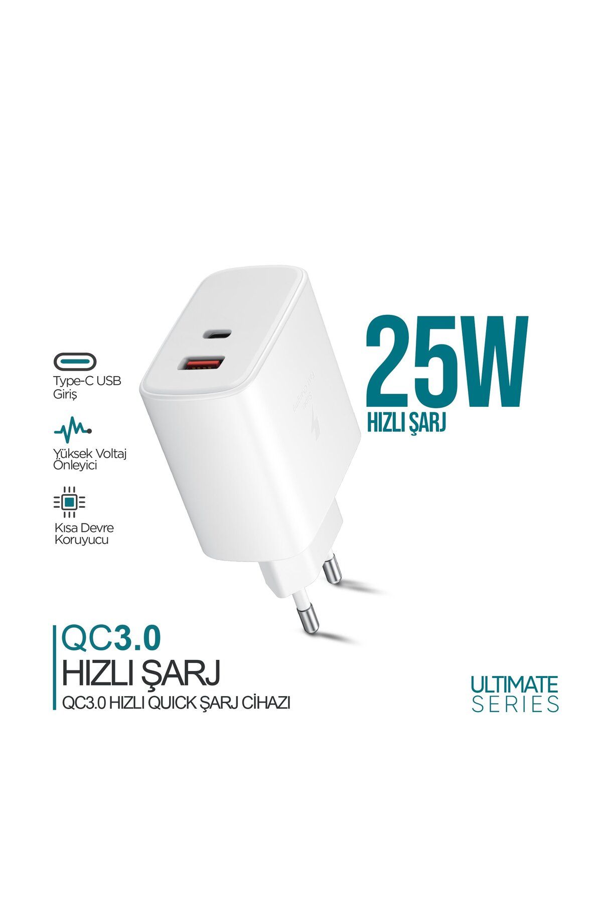 Remiuse Phixi Ultimate UPD4325 27W PD Çift Çıkışlı Hızlı Şarj Adaptörü