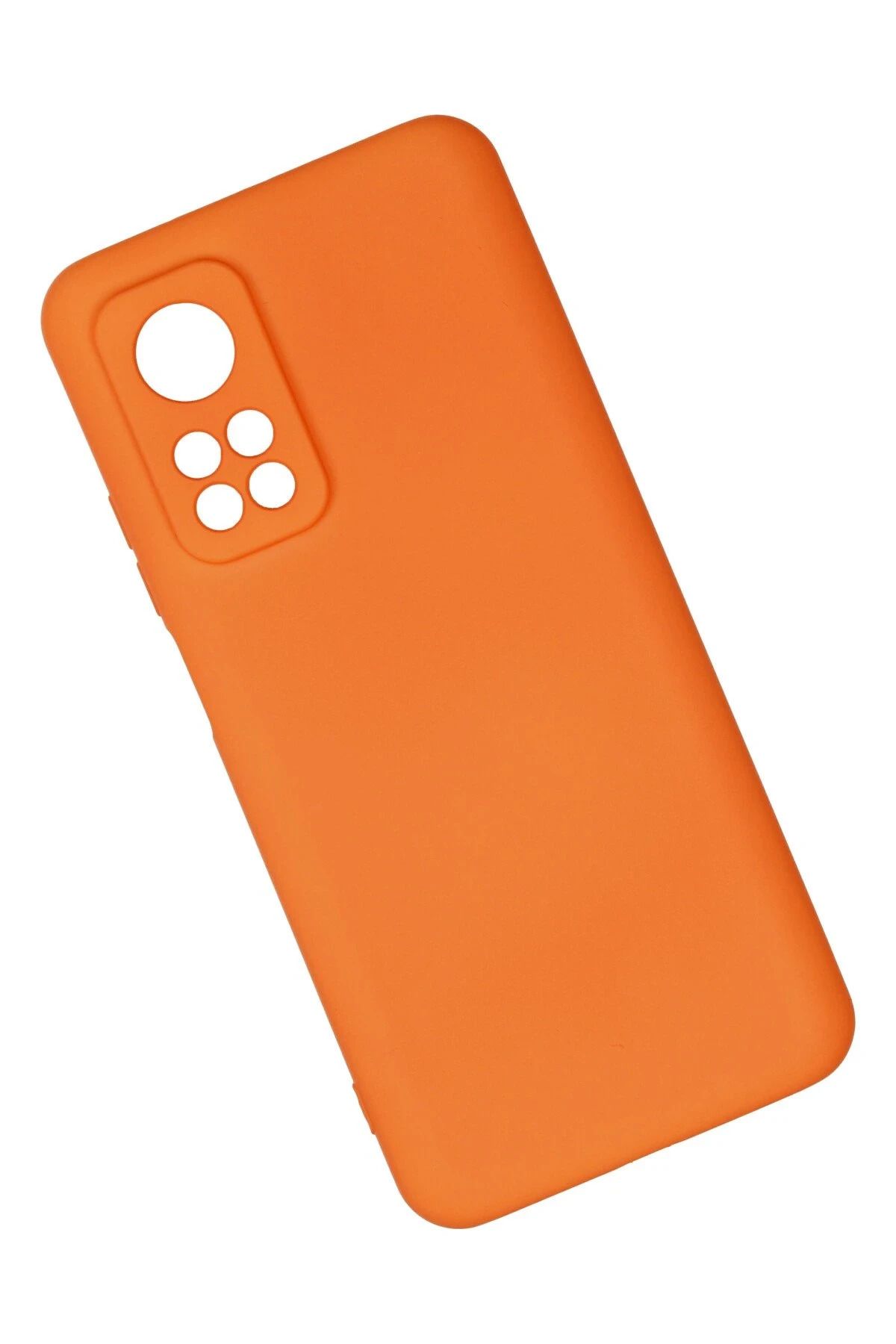 NewFace Xiaomi Mi 10Tuyumlu Kılıf Nano içi Kadife Silikon - Turuncu BSTMY