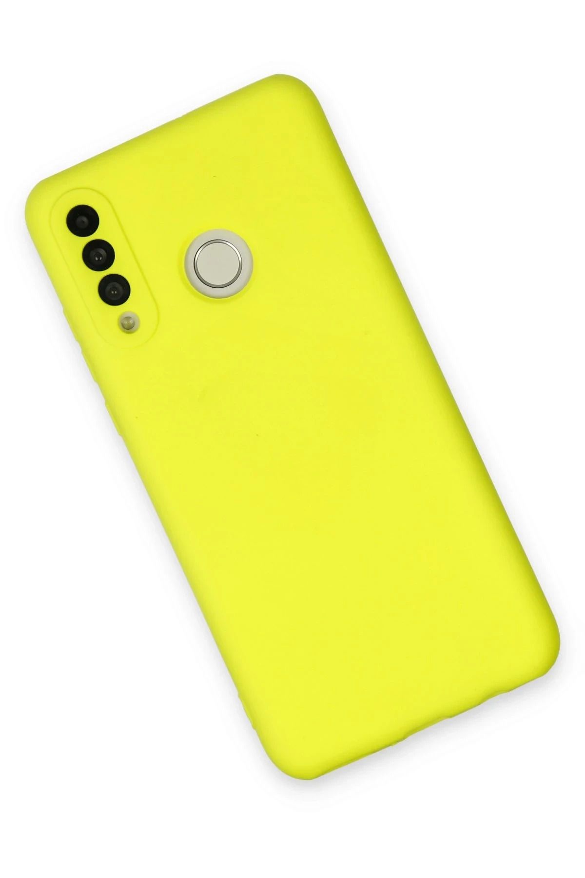 NewFace Huawei P30 Lite Kılıf Nano içi Kadife Silikon - Sarı BSTMY