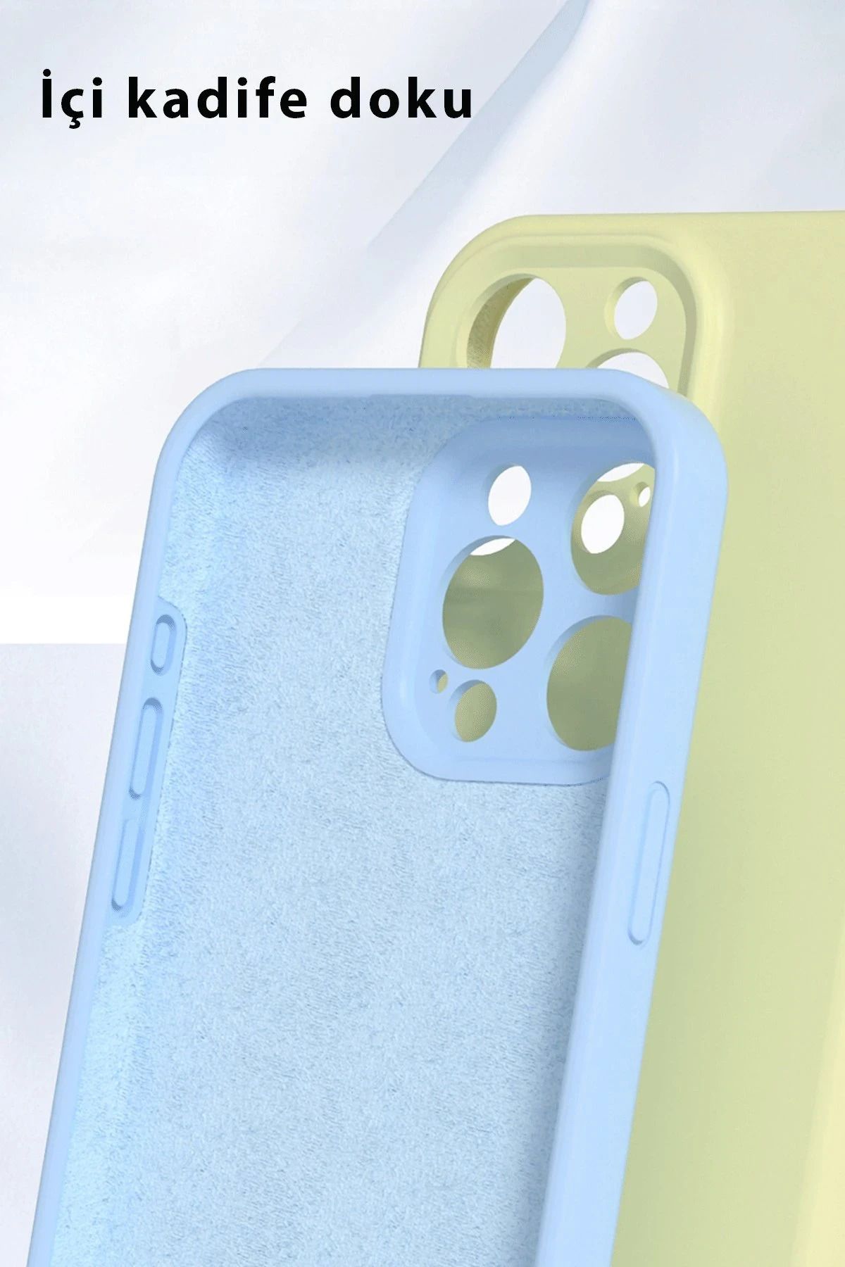 NewFace iPhone 16 Pro uyumlu Nano içi Kadife Silikon - Mavi BSTMY