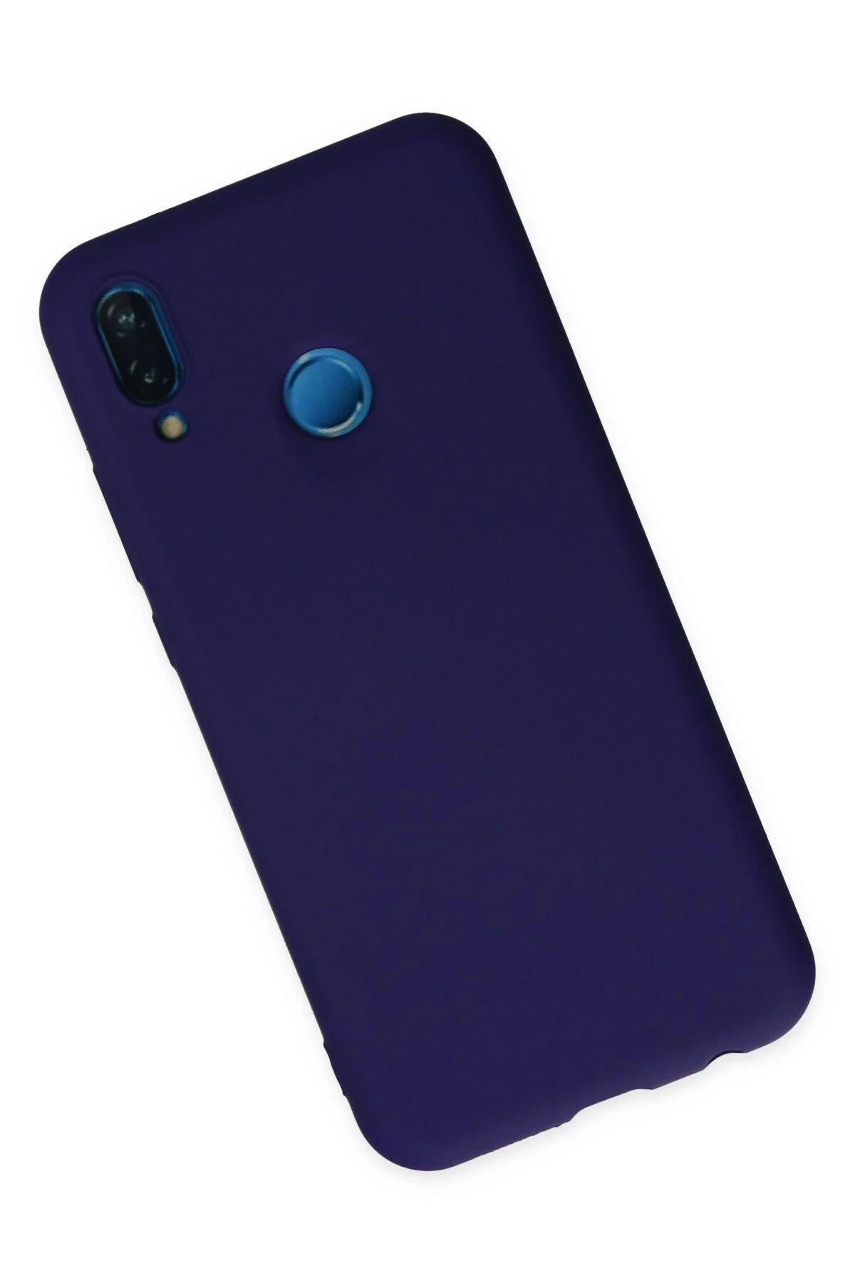 NewFace Huawei P20 Lite uyumlu Kılıf Nano içi Kadife Silikon - Mor BSTMY