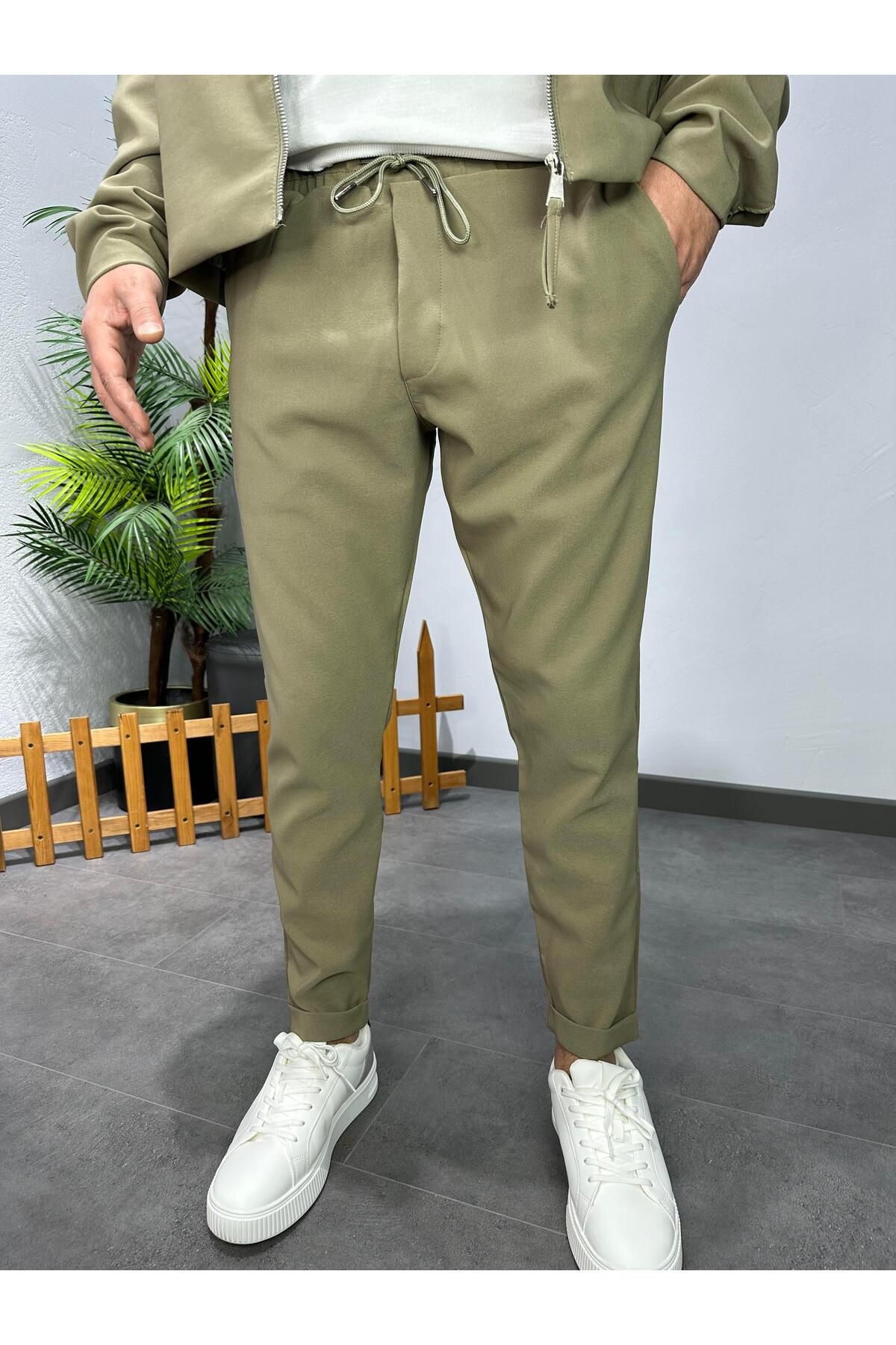 MODA HÜRMÜZ KUMAŞ PANTOLON HAKİ