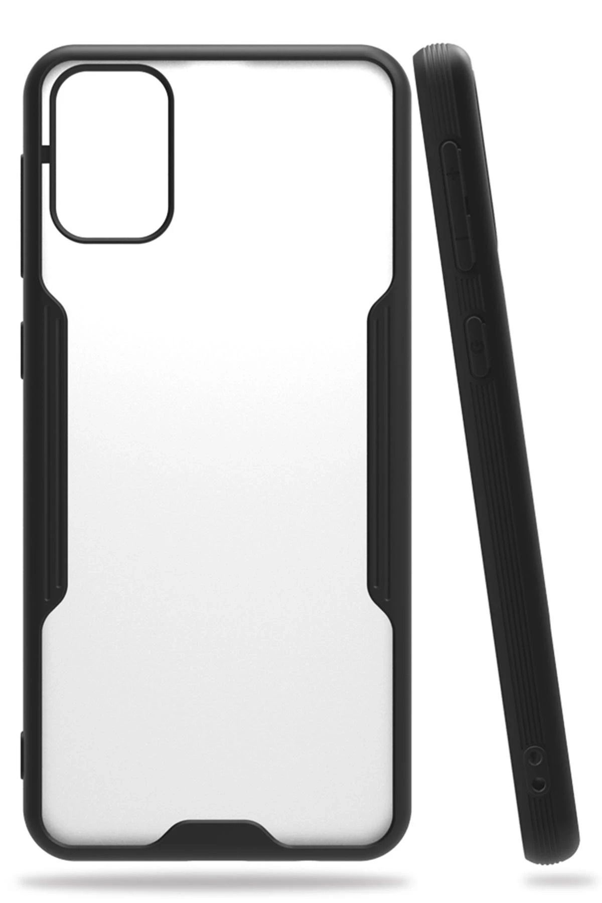 NewFace Samsung Galaxy M31 Kılıf Platin Silikon - Siyah SVLRS